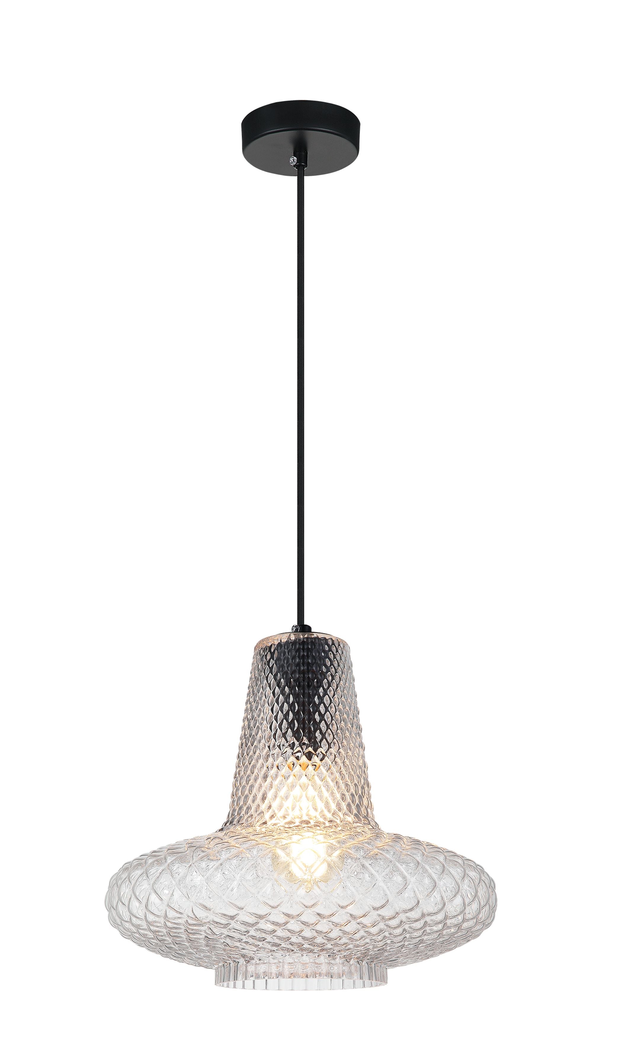 QUILTED-GEM Suspension simple Noir - C68102CL | MATTEO