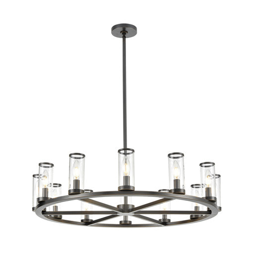 REVOLVE Chandelier Bronze - CH309012UBCG | ALORA