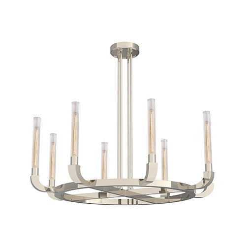 FLUTE Chandelier Nickel - CH316008PNCR | ALORA