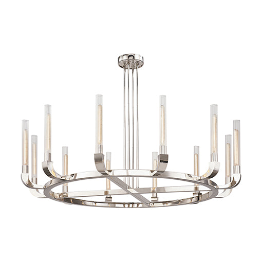 FLUTE Chandelier Nickel - CH316012PNCR | ALORA