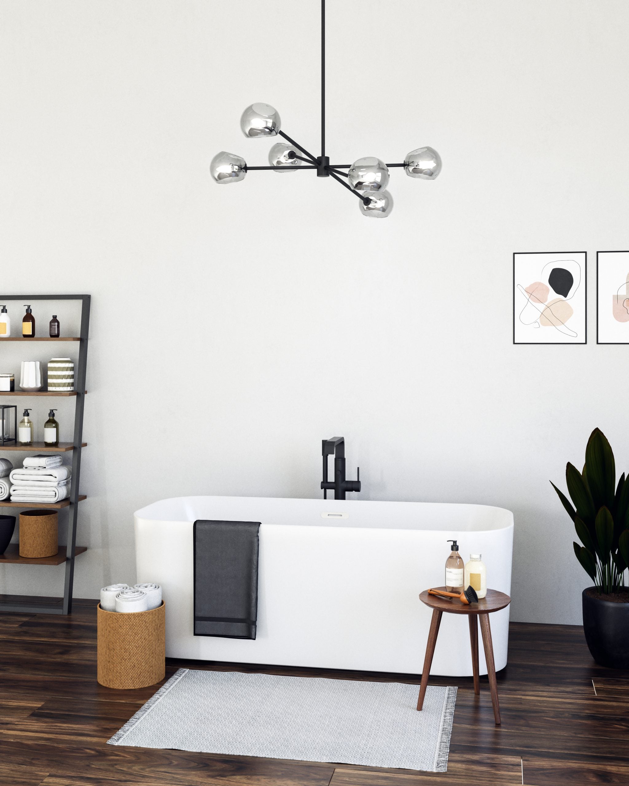 WILLOW Semi plafonnier Noir - CH548637MBSM | ALORA-MOOD