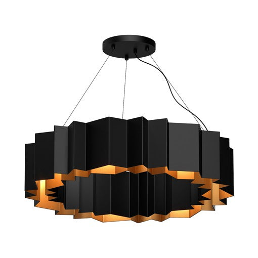 AKIRA Chandelier Black, Gold - CH58030-BK/GD | KUZCO