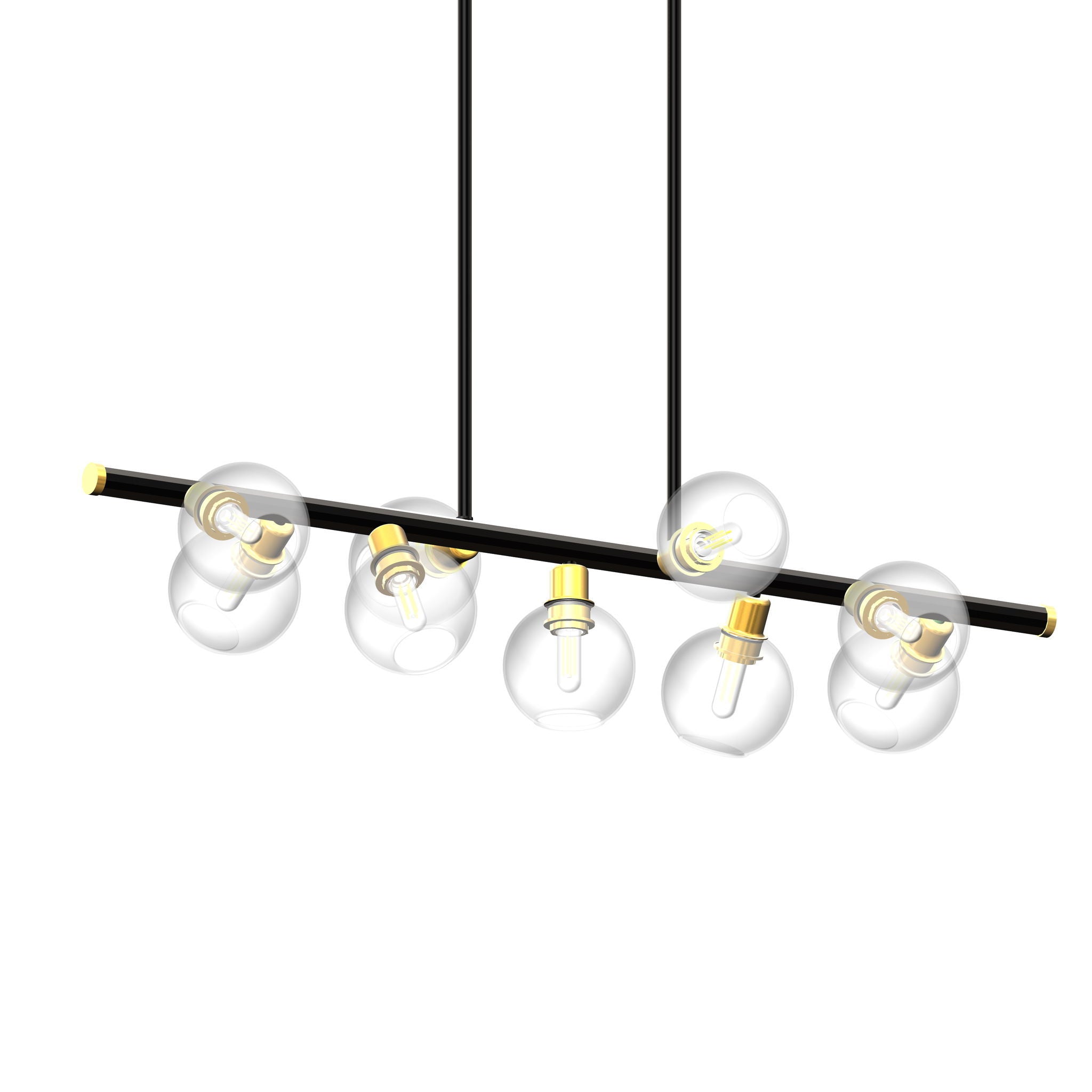 Ocean-Drive Chandelier Or, Graphite - DVP20805VBR+GR-CL | DVI