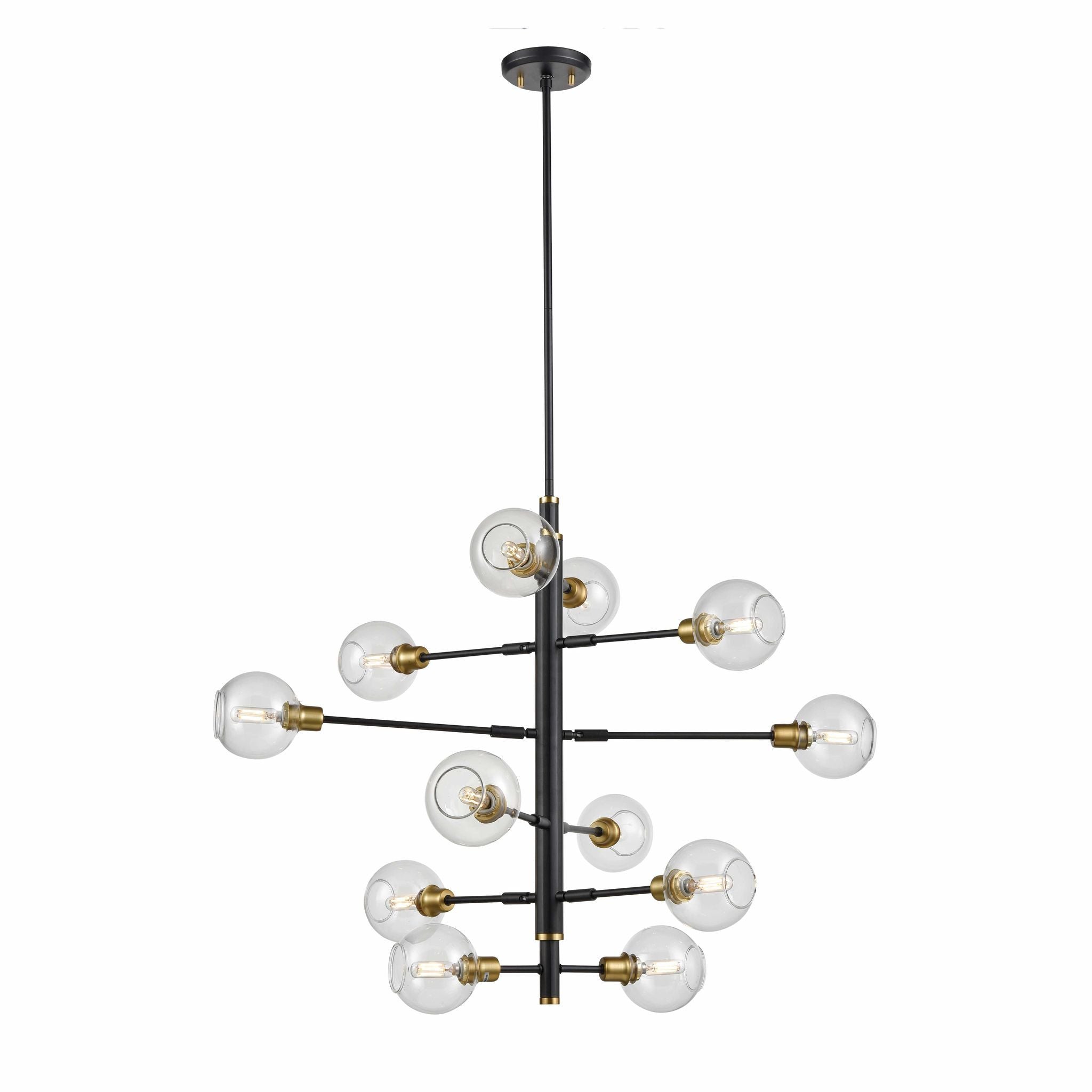 Ocean-Drive Chandelier Or, Graphite - DVP20849VBR+GR-CL | DVI