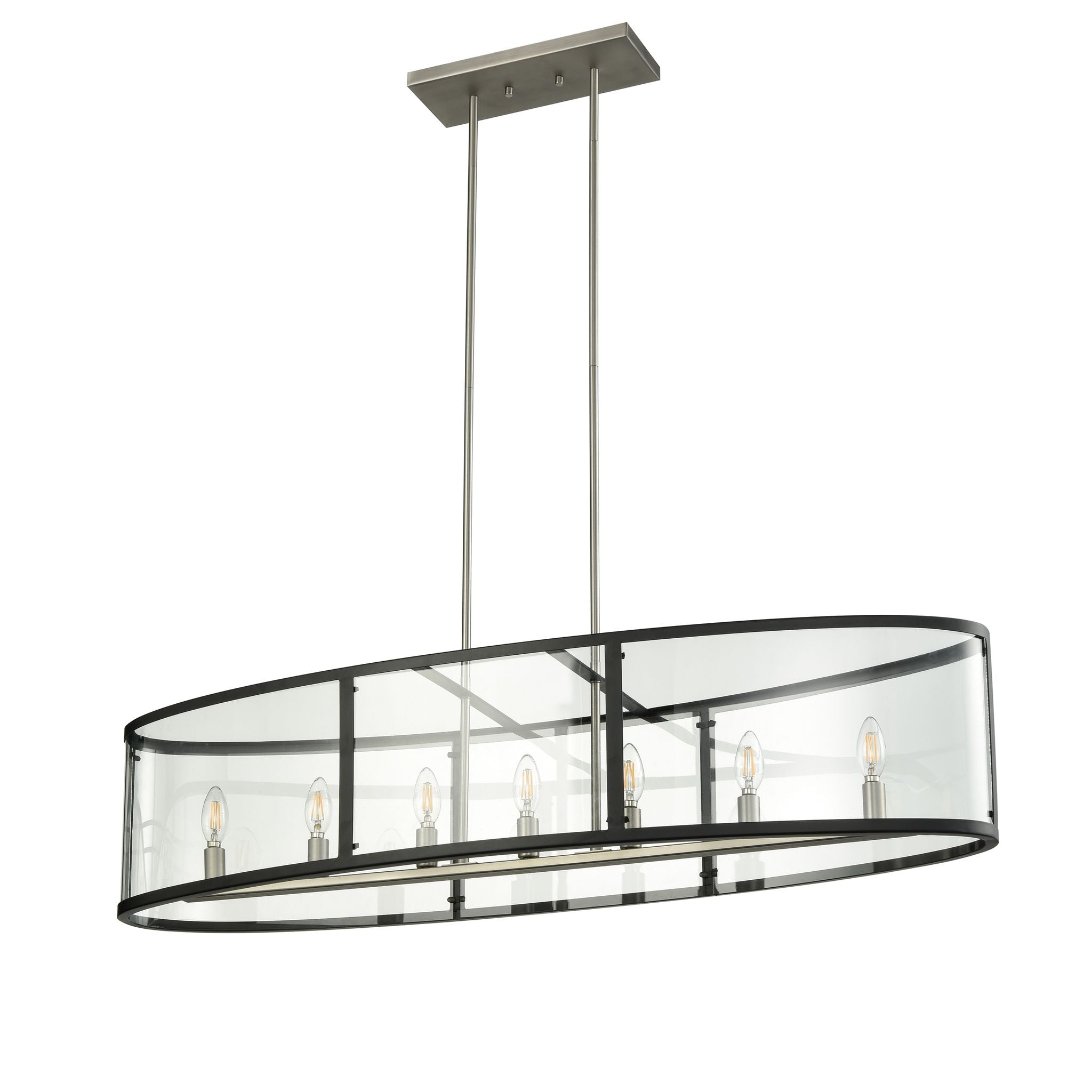 Downtown Chandelier Nickel, Graphite - DVP25402BN/GR-CL | DVI
