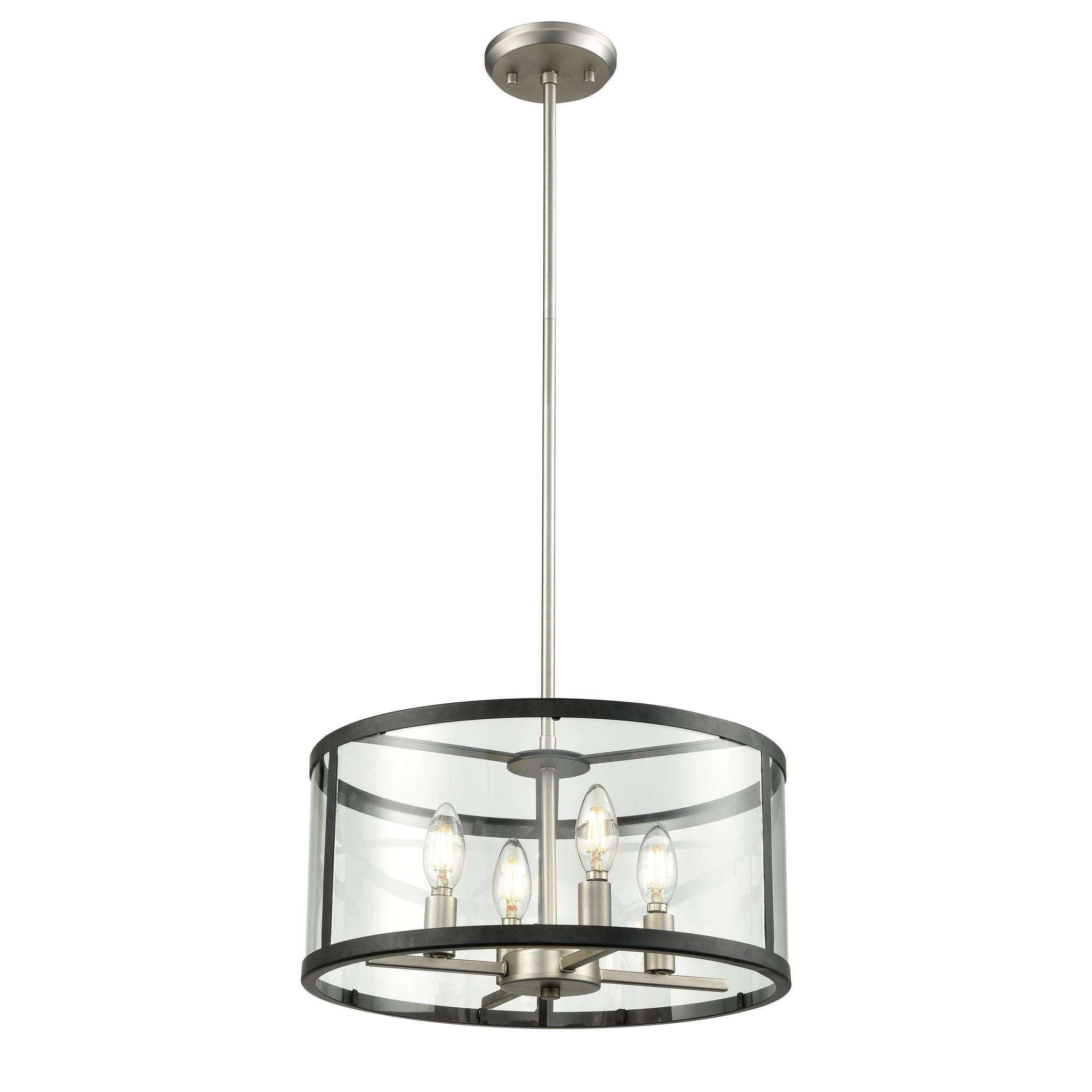 Downtown Chandelier Nickel, Graphite - DVP25406BN/GR-CL | DVI