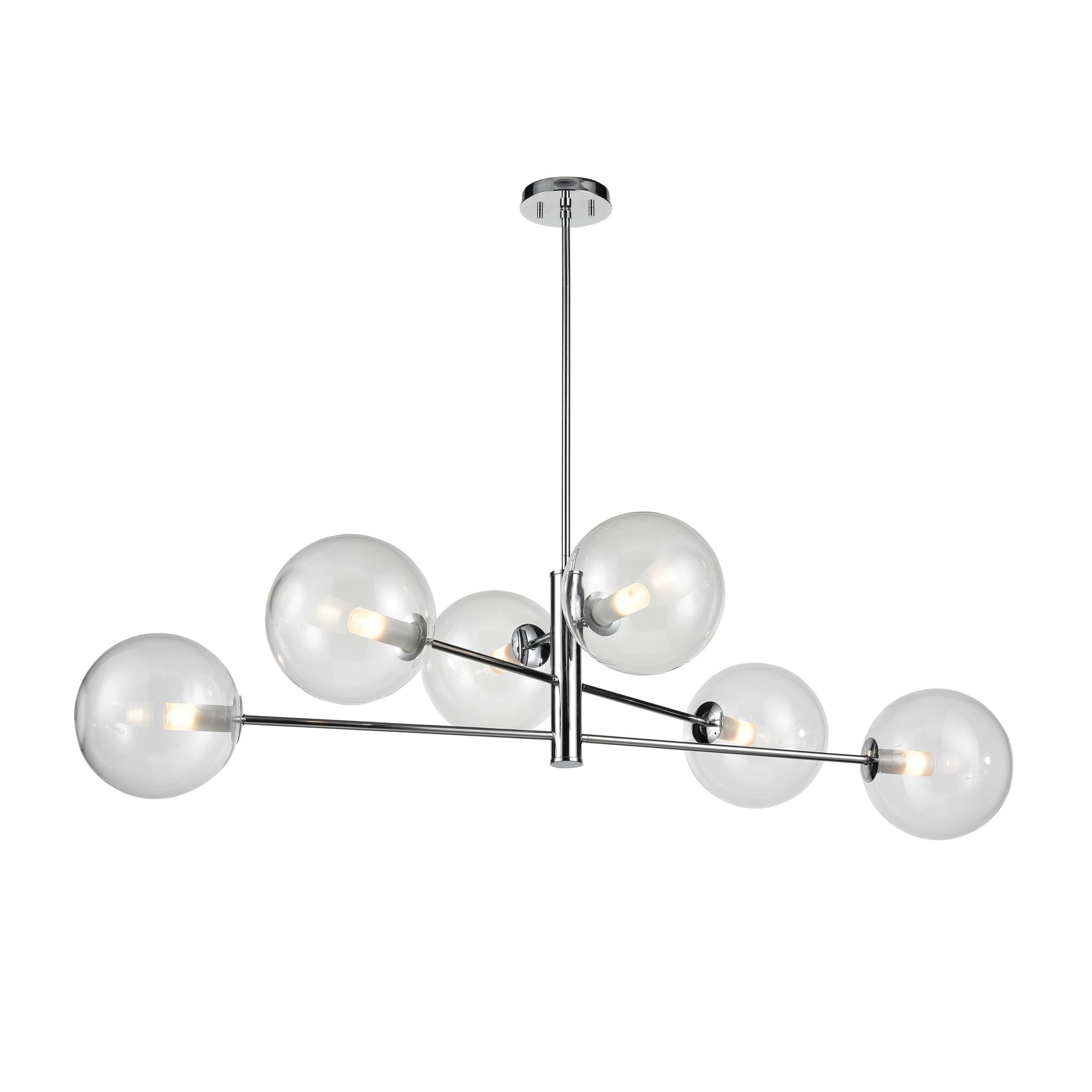 Courcelette Chandelier Chrome - DVP27002CH-CL | DVI