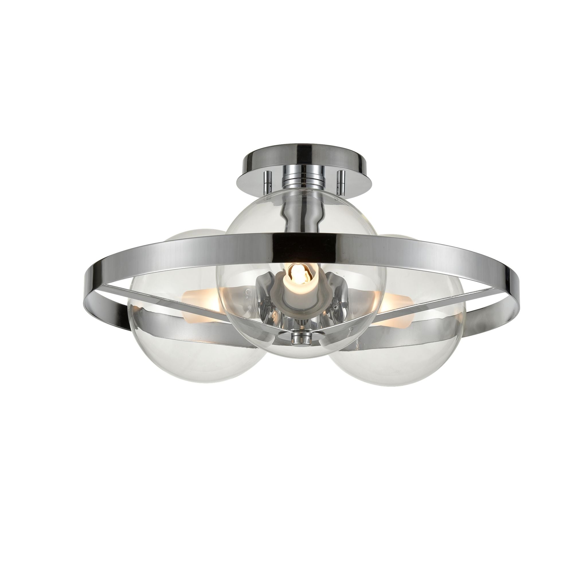 Courcelette Semi-Flush mount Chrome - DVP27011CH-CL | DVI
