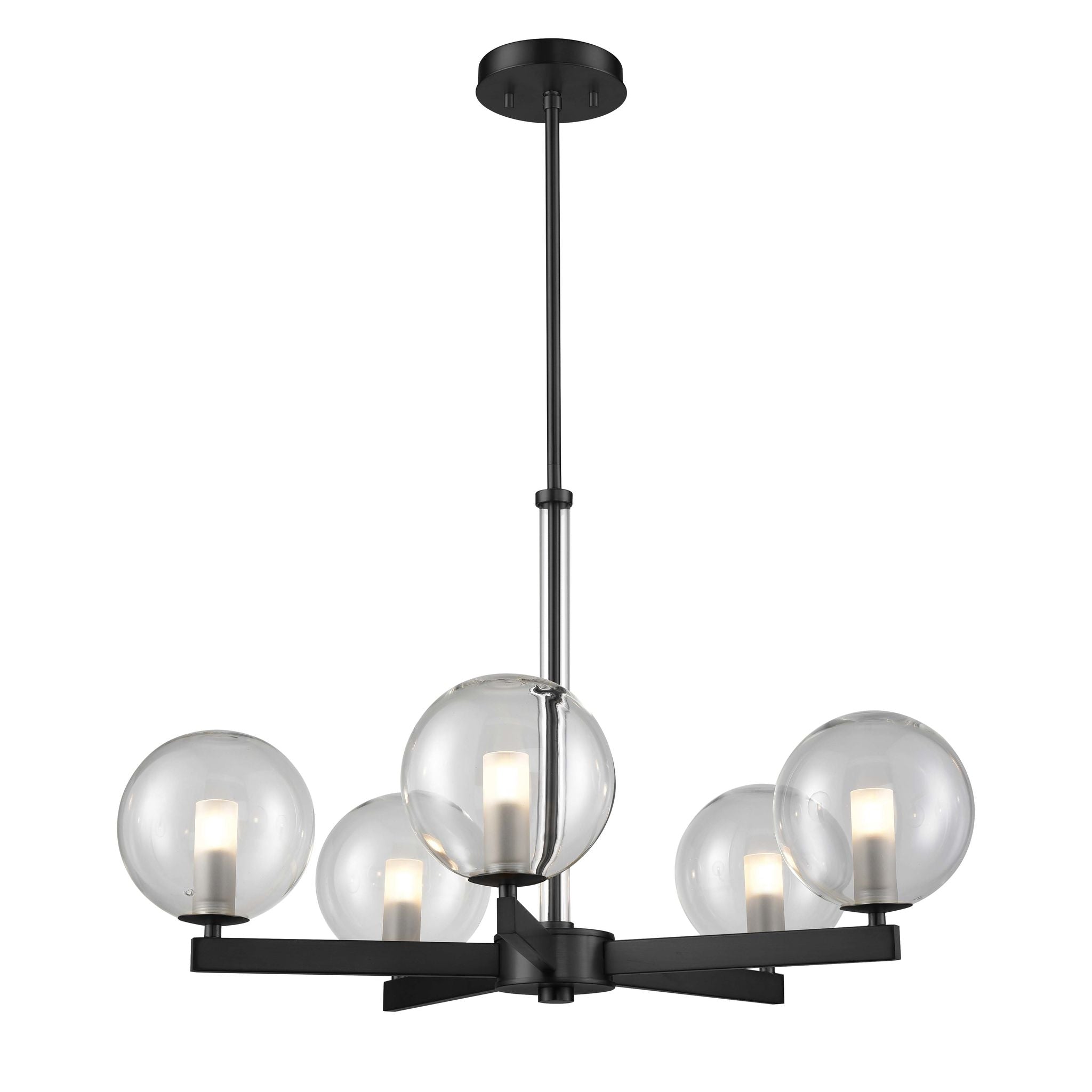 Courcelette Chandelier Graphite - DVP27025GR-CL | DVI