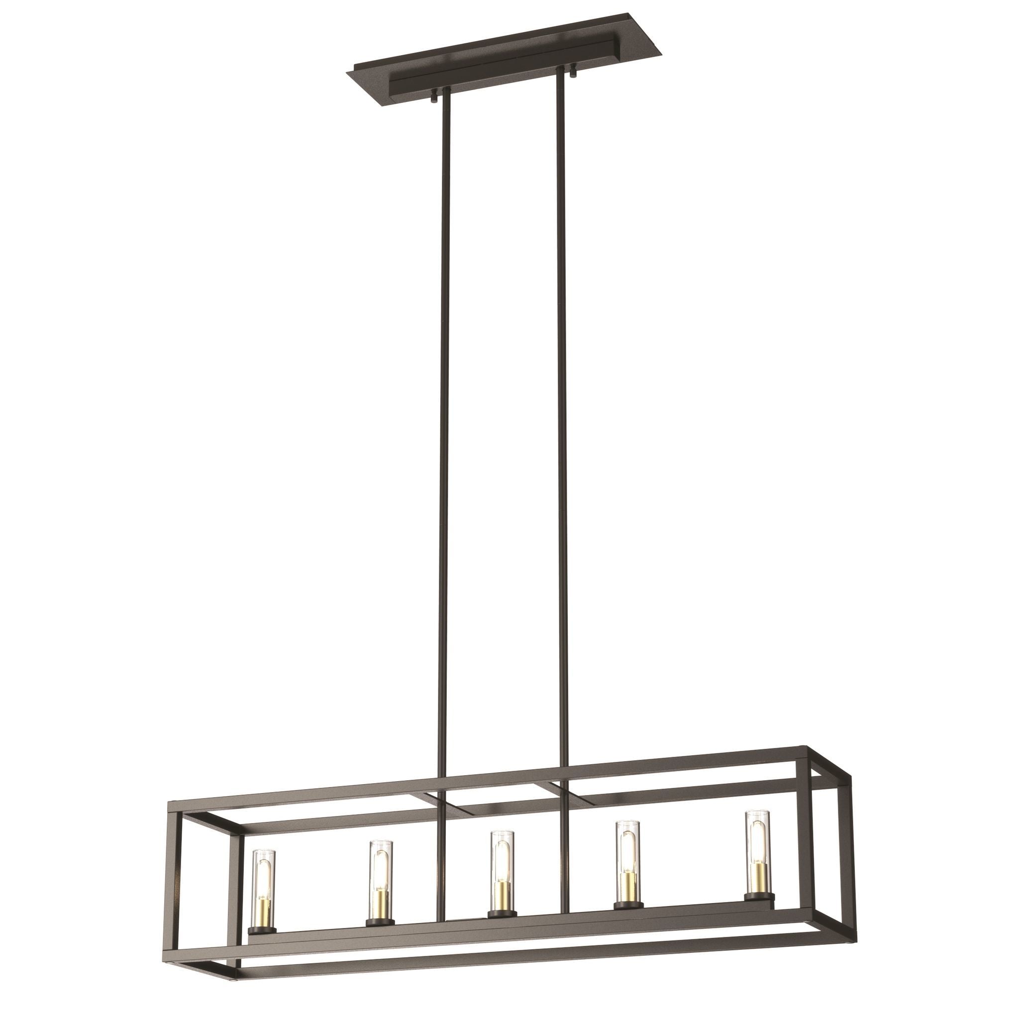 Sambre Suspension lineaire Or, Graphite - DVP28102MF+BR+GR-CL | DVI