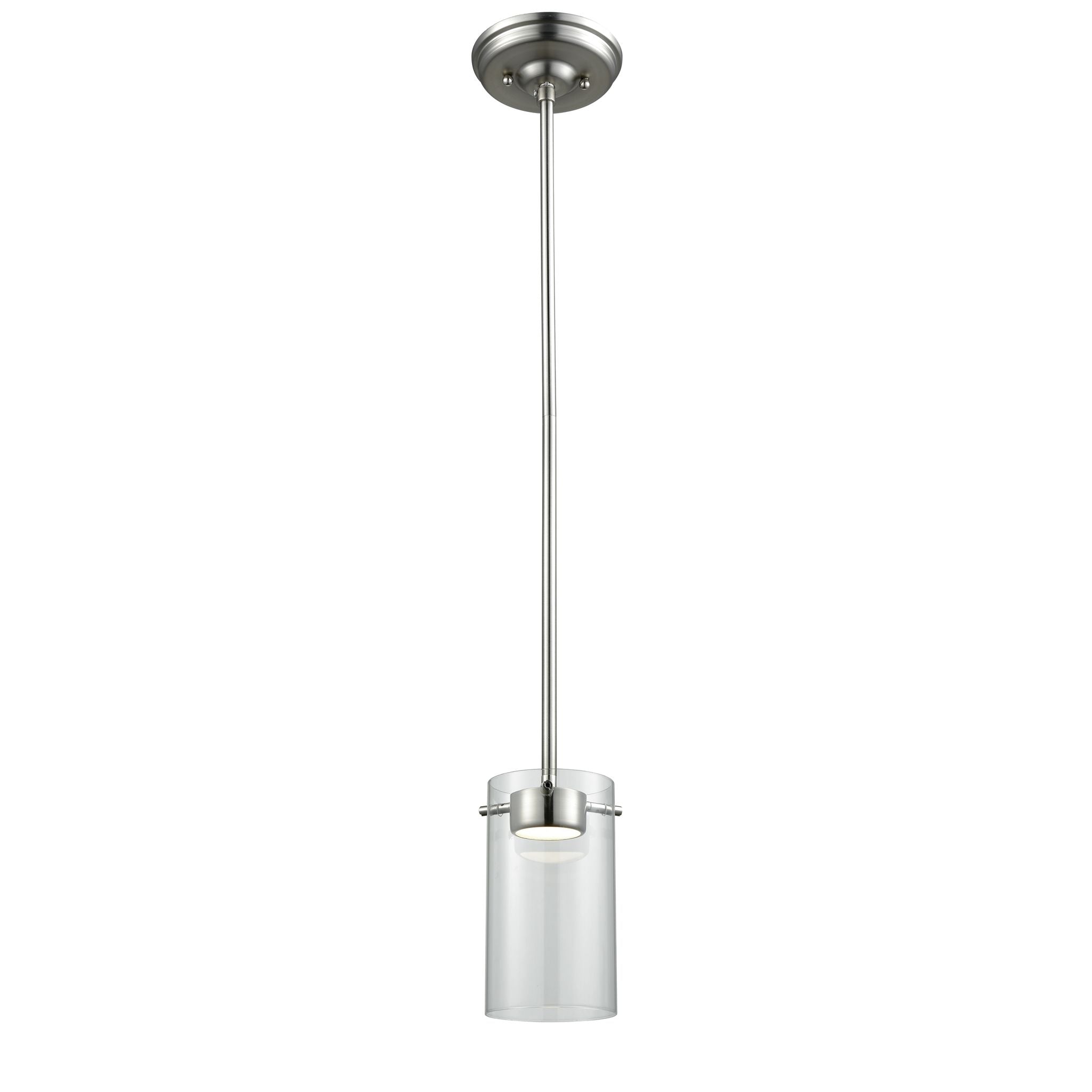 Lucerne-AC-LED Suspension simple Chrome DEL INTÉGRÉ - DVP28519CH-CL | DVI