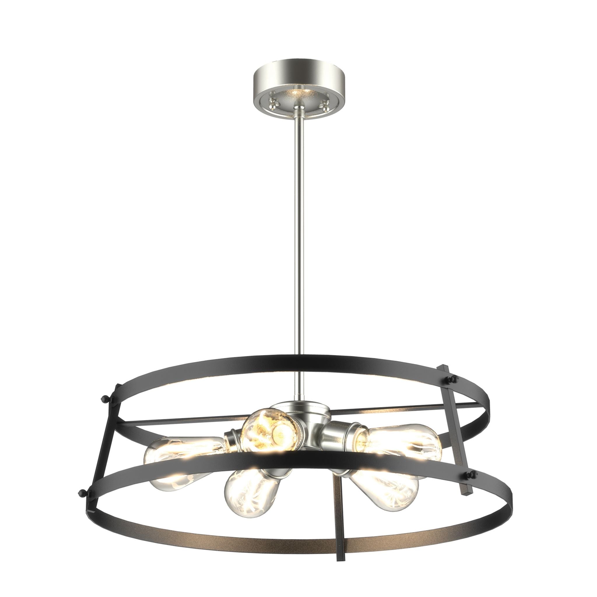 Gentry Chandelier Nickel, Graphite - DVP29405SN/GR | DVI