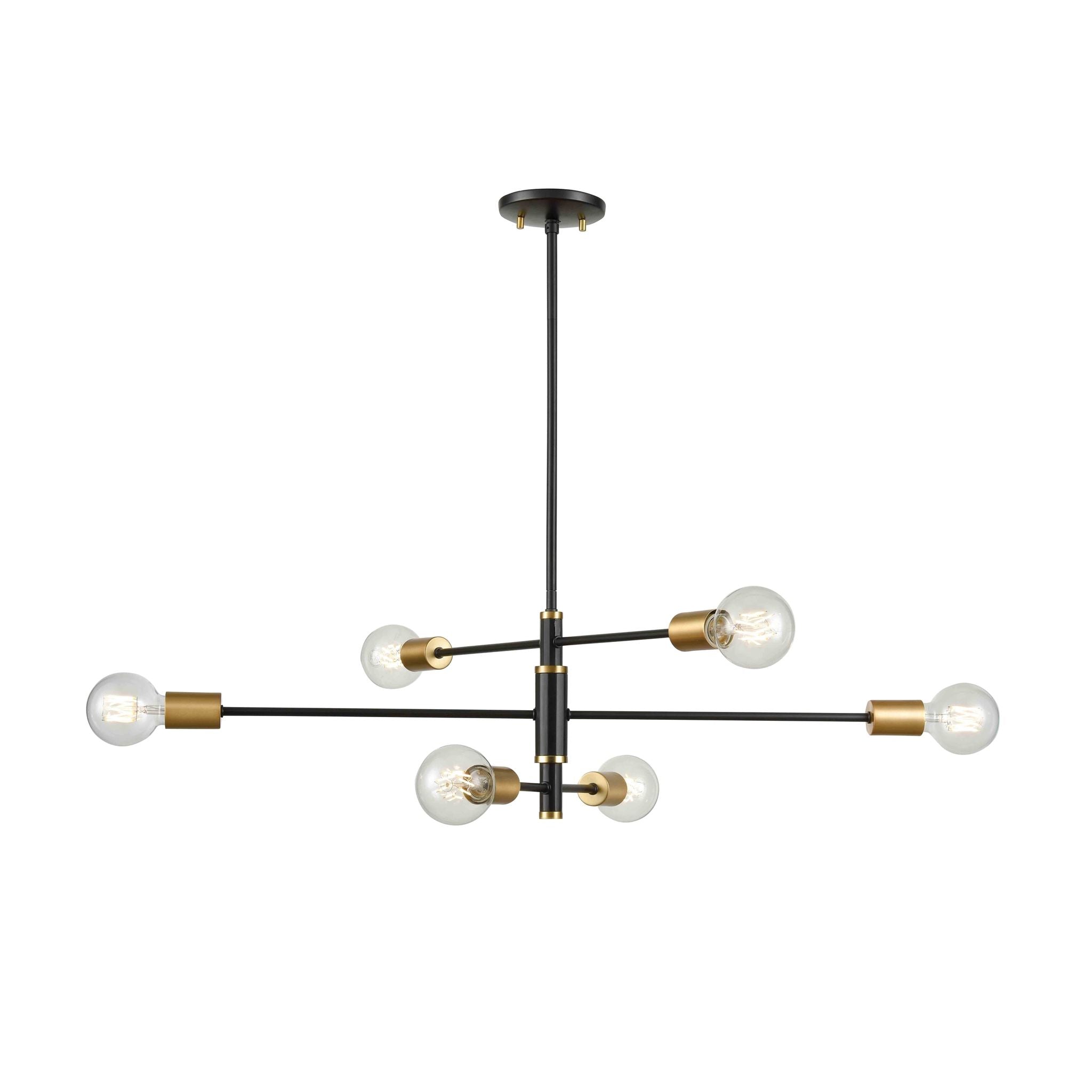 LakeLoft Chandelier Or, Graphite - DVP41102BR+GR | DVI