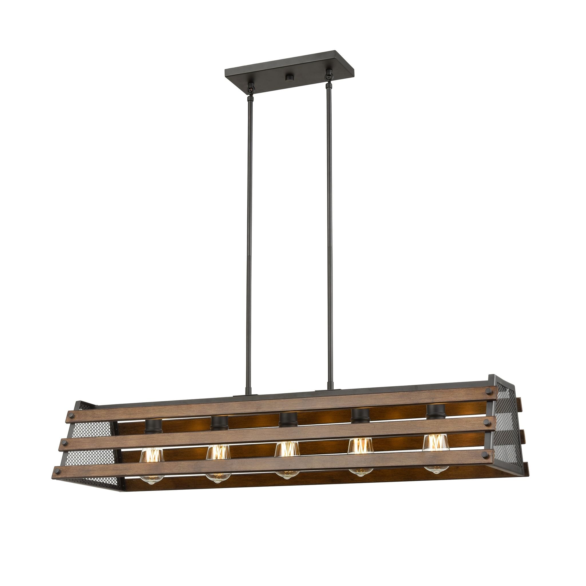 Shediac Pendant Graphite Wood - DVP41702GR+IW | DVI