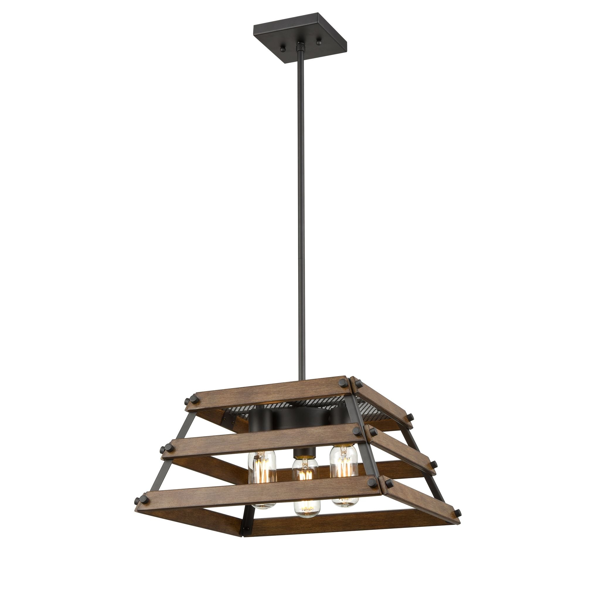 Shediac Pendant Graphite Wood - DVP41706GR+IW | DVI