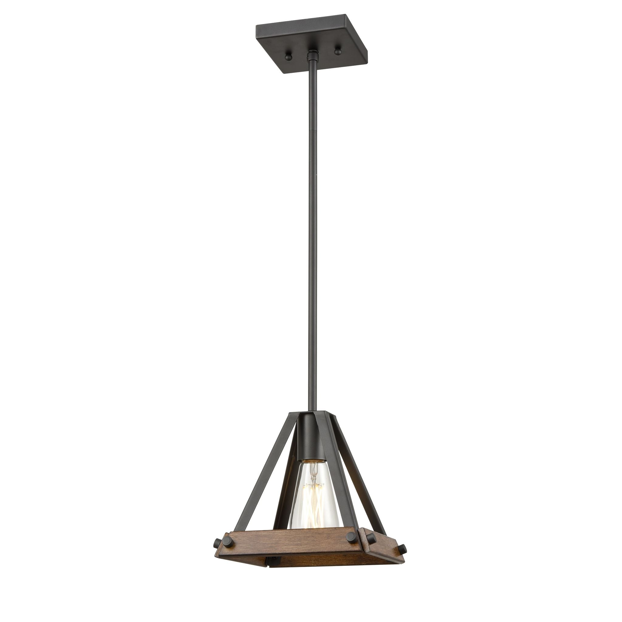 Shediac Pendant Graphite Wood - DVP41721GR+IW | DVI