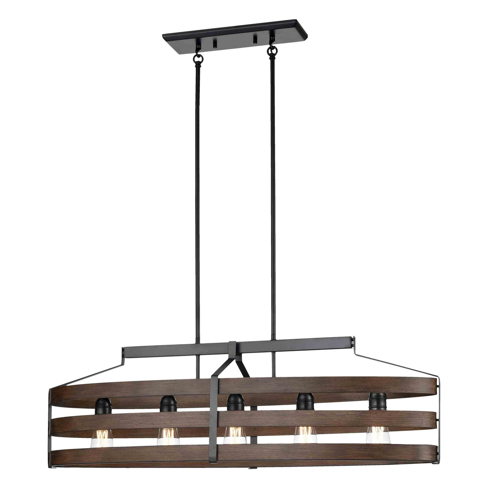 Fort Garry Pendant Graphite Wood - DVP41802GR+IW | DVI