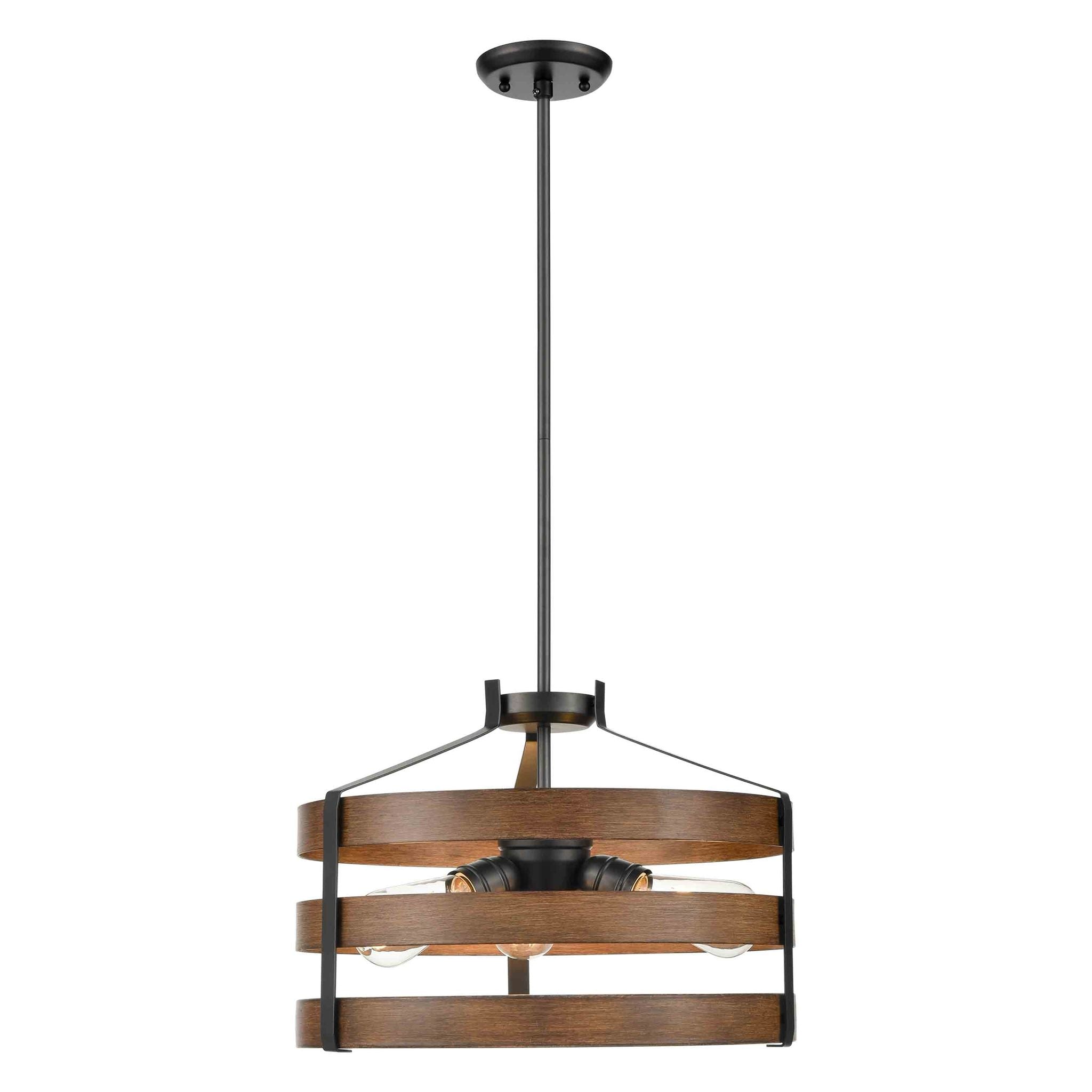 Fort Garry Pendant Graphite, Wood - DVP41820GR+IW | DVI