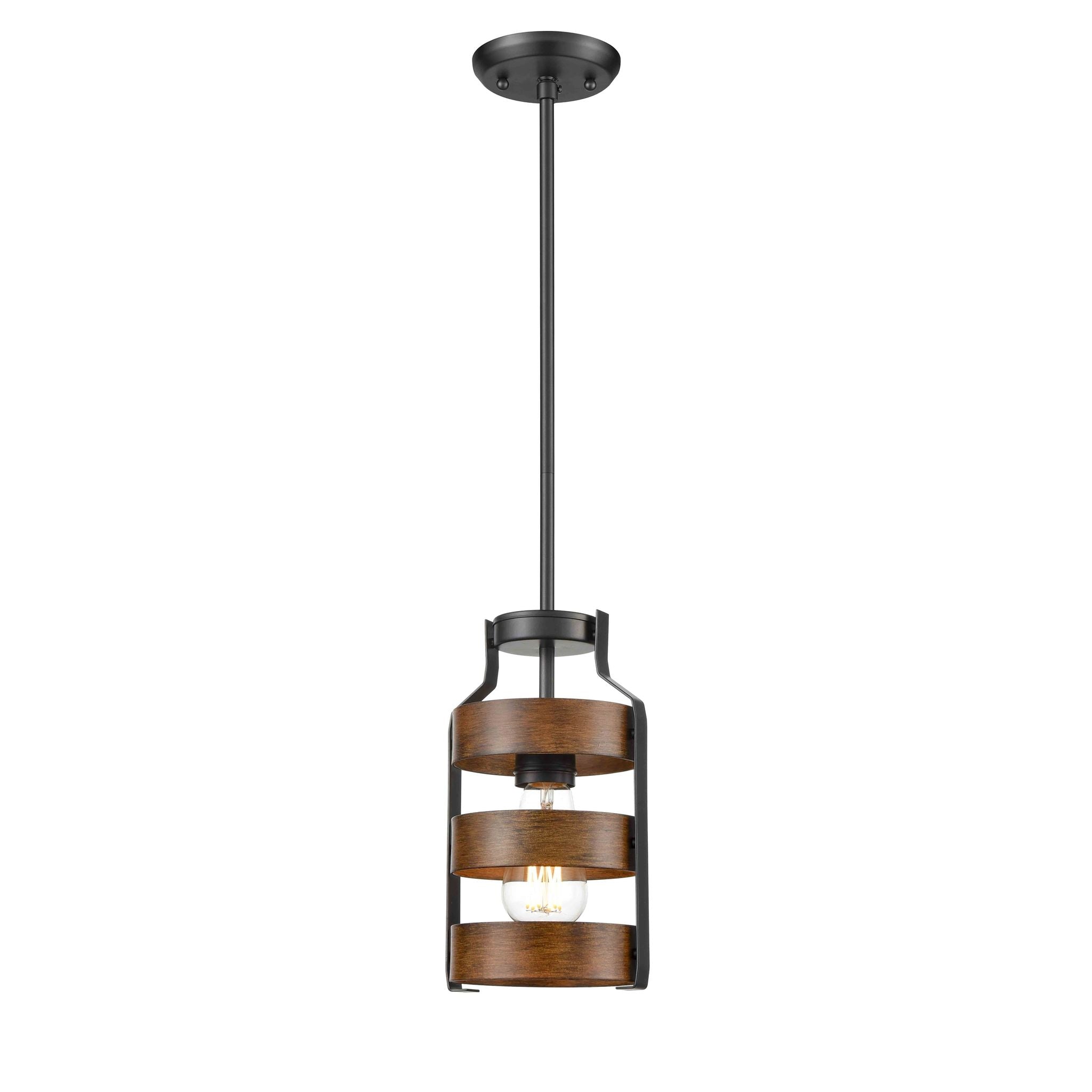 Fort Garry Pendant Graphite, Wood - DVP41821GR+IW | DVI