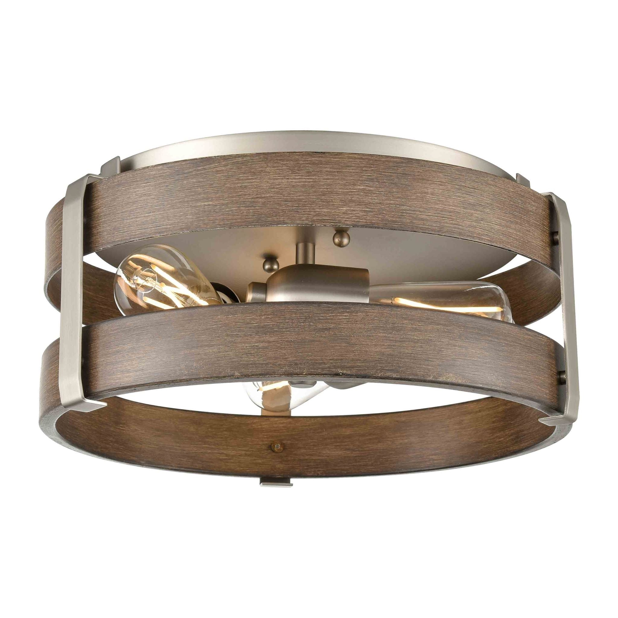 Fort Garry Flush mount Stainless steel, Wood - DVP41832BN+BAW | DVI