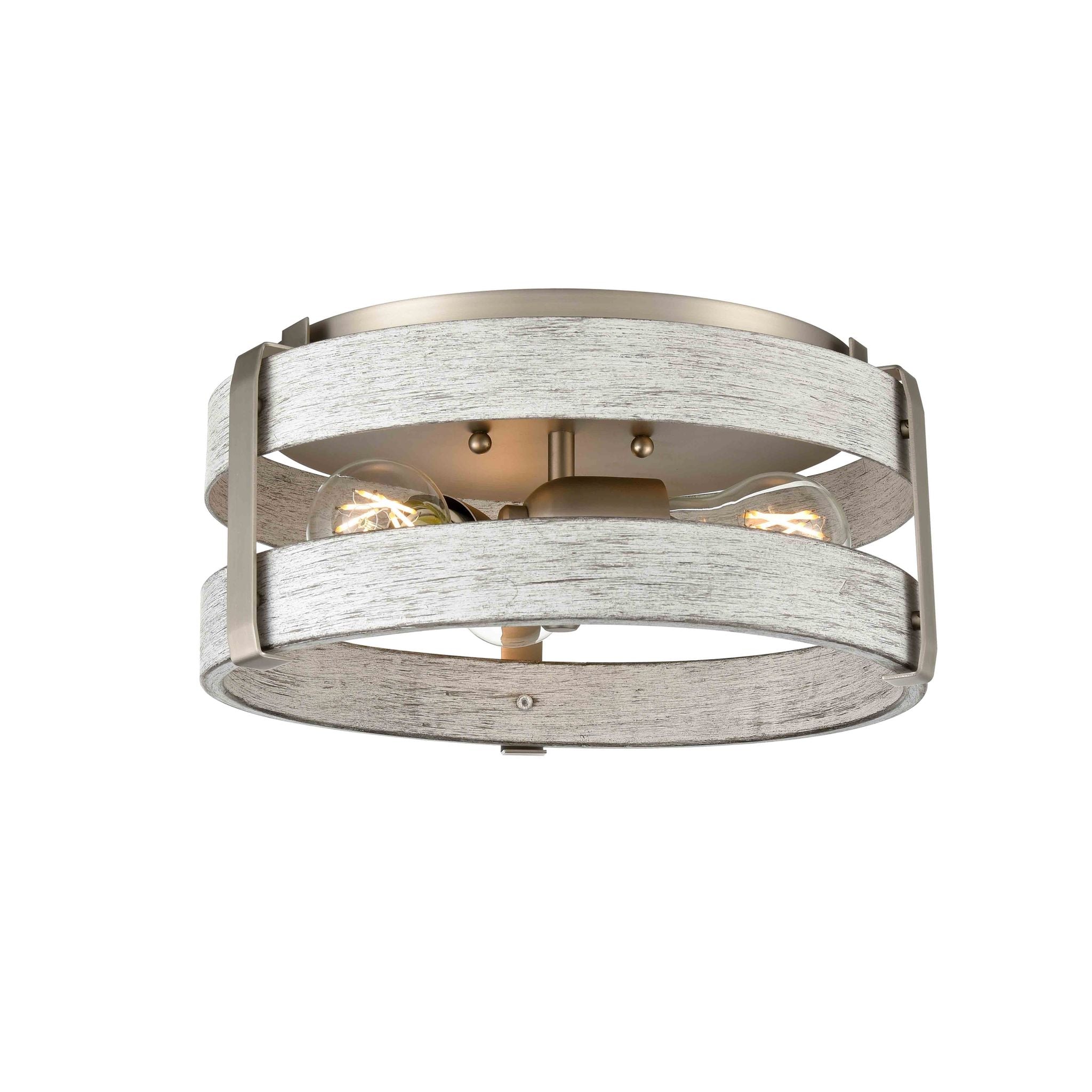 Fort Garry Flush mount Stainless steel, Wood - DVP41832BN+BIW | DVI