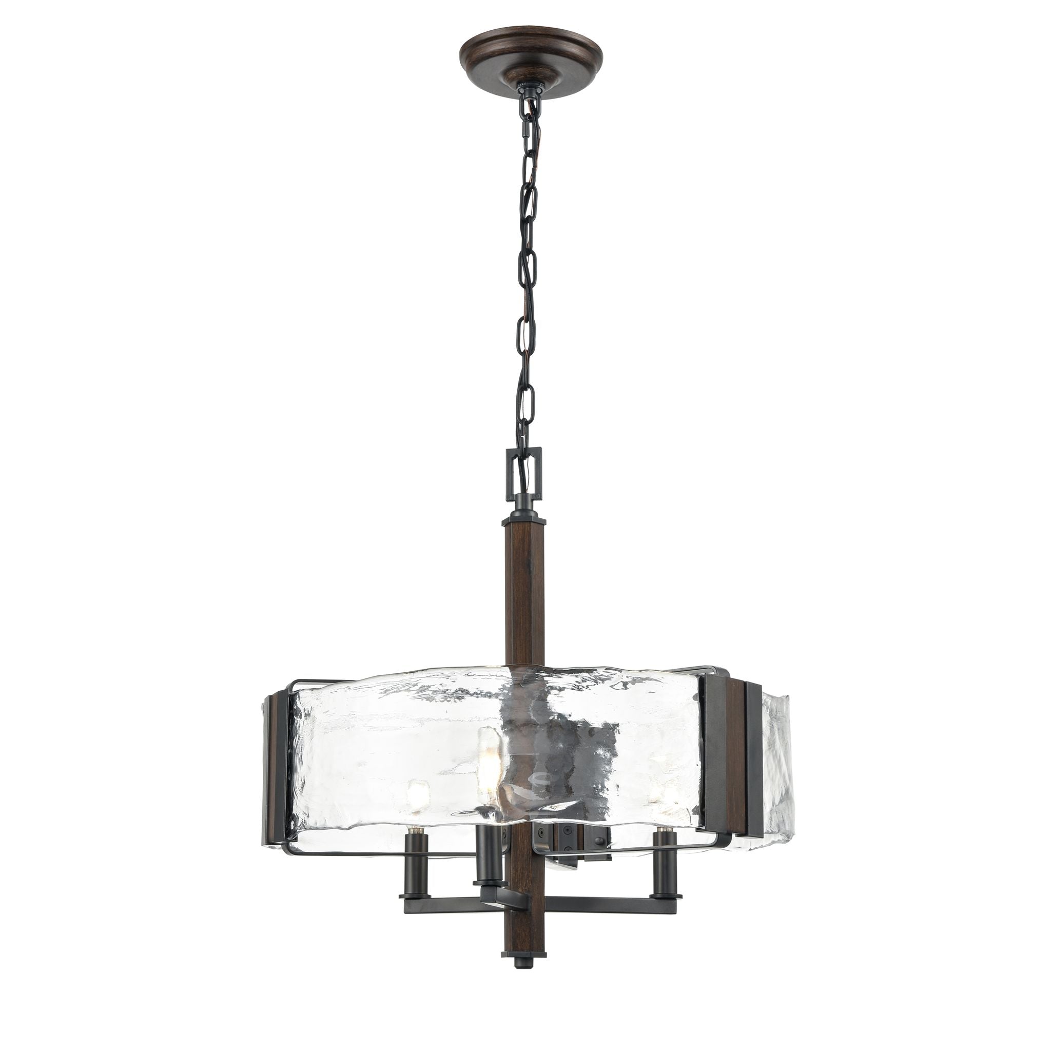 Georgian-Bay Chandelier Graphite, Bois - DVP42923GR+IW-ARW | DVI