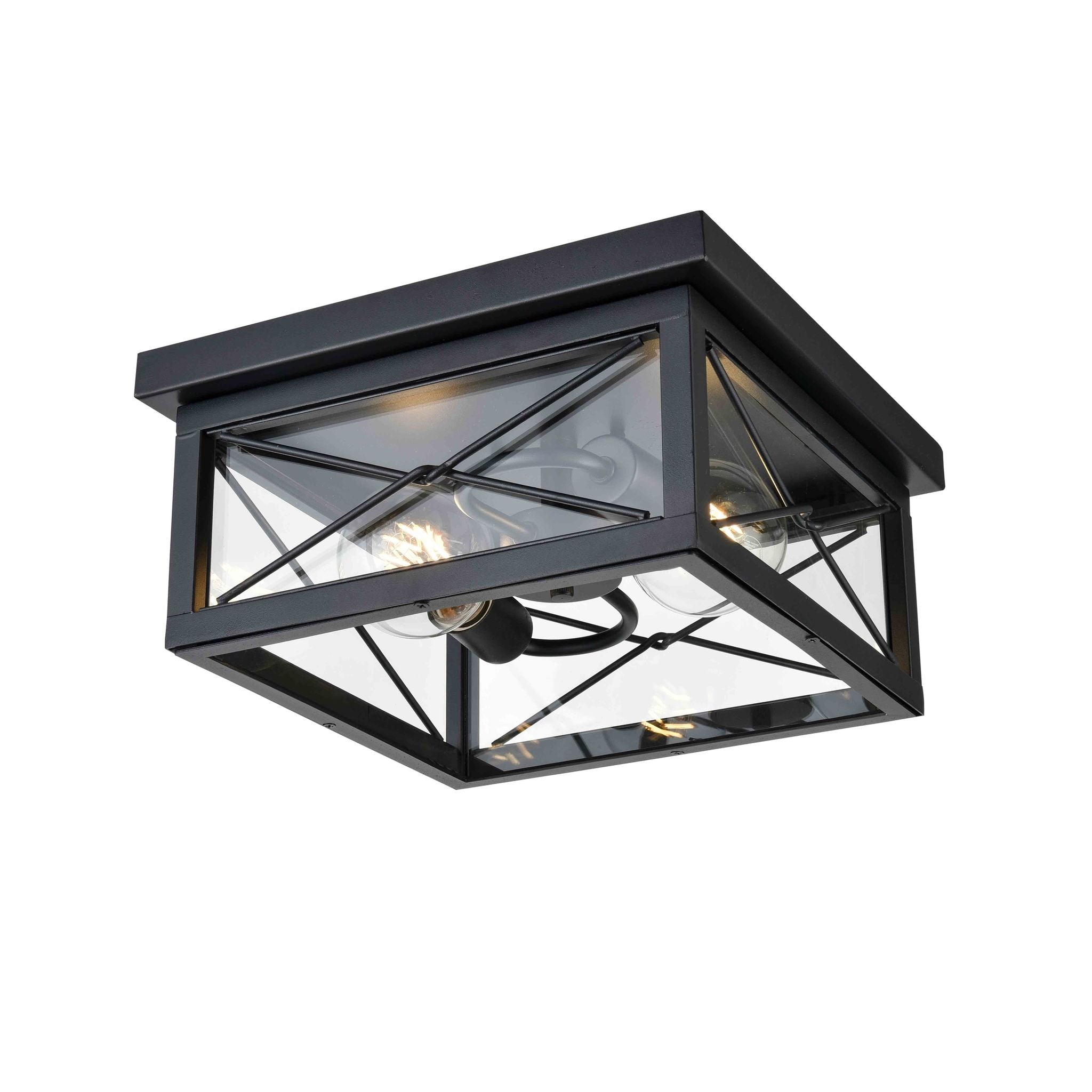 County-Fair-Outdoor Plafonnier exterieur Noir - DVP43370BK-CL | DVI