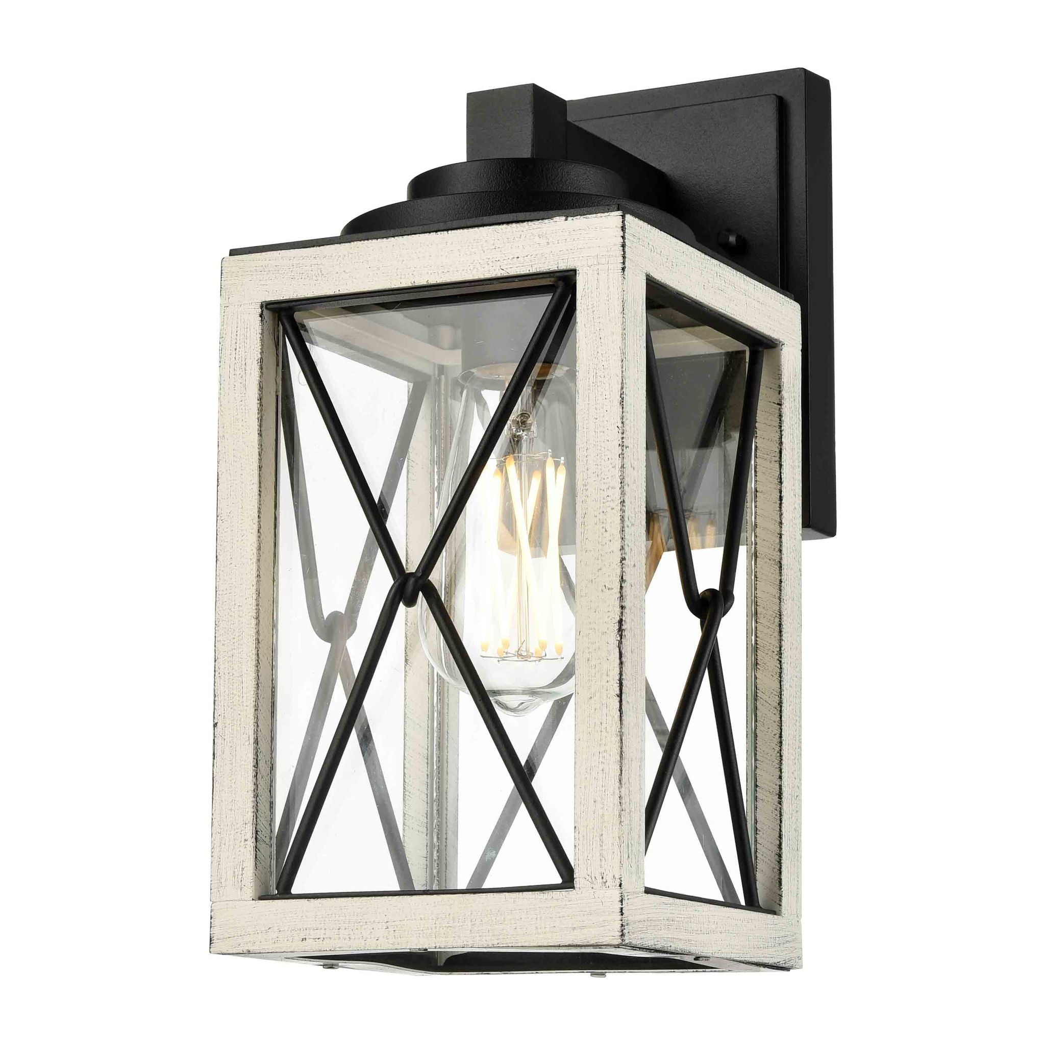 County Fair Outdoor sconce Black, Wood - DVP43371BK+BIW-CL | DVI