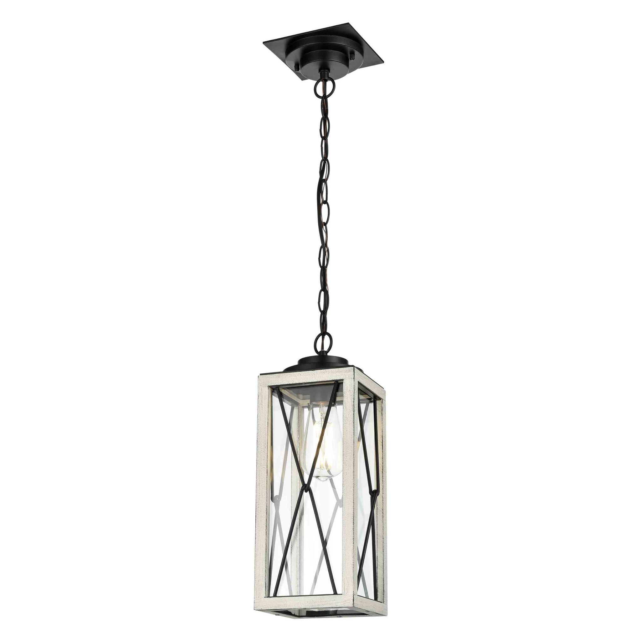 County-Fair-Outdoor Suspension exterieure Noir, Bois - DVP43375BK+BIW-CL | DVI
