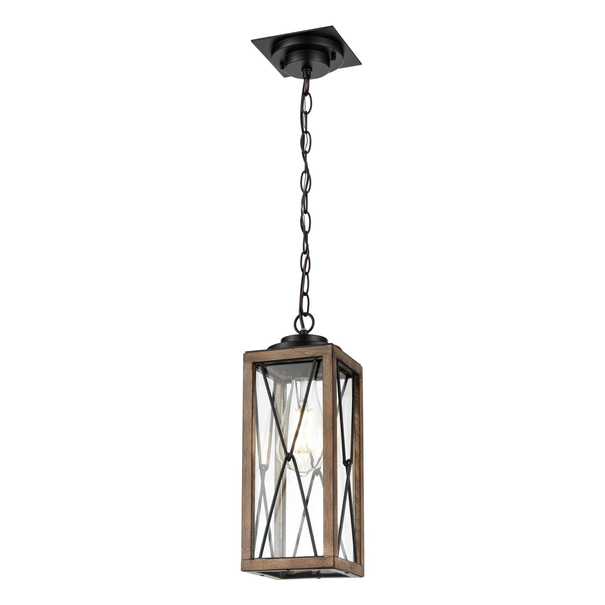 County-Fair-Outdoor Suspension exterieure Noir, Bois - DVP43375BK+IW-CL | DVI
