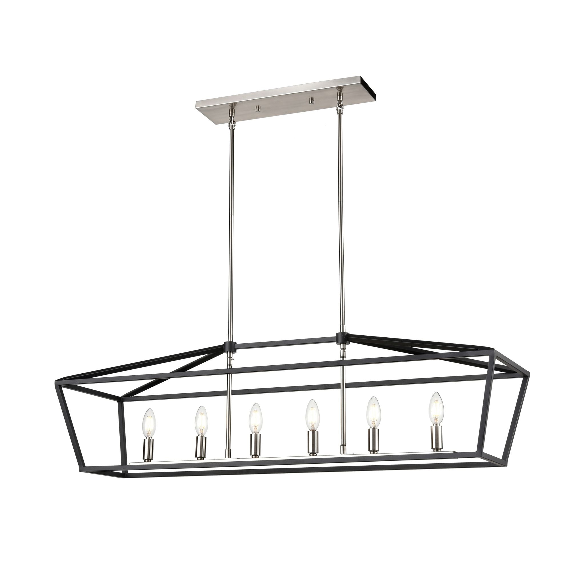 Cabot-Trail Chandelier Nickel, Graphite - DVP43804SN+GR | DVI