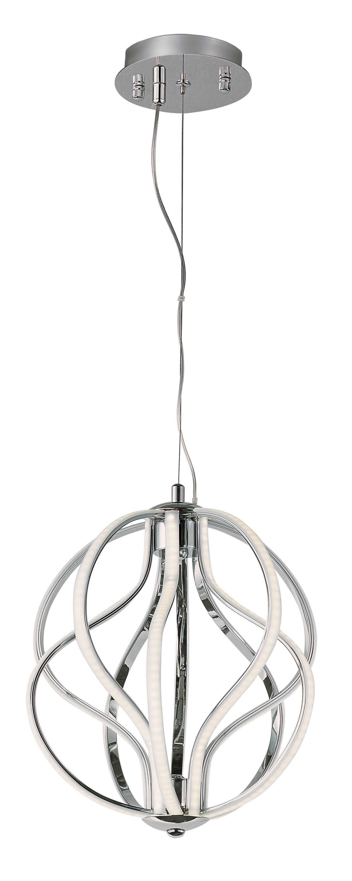 AURA Suspension simple Chrome DEL INTÉGRÉ - E21172-PC | MAXIM/ET2