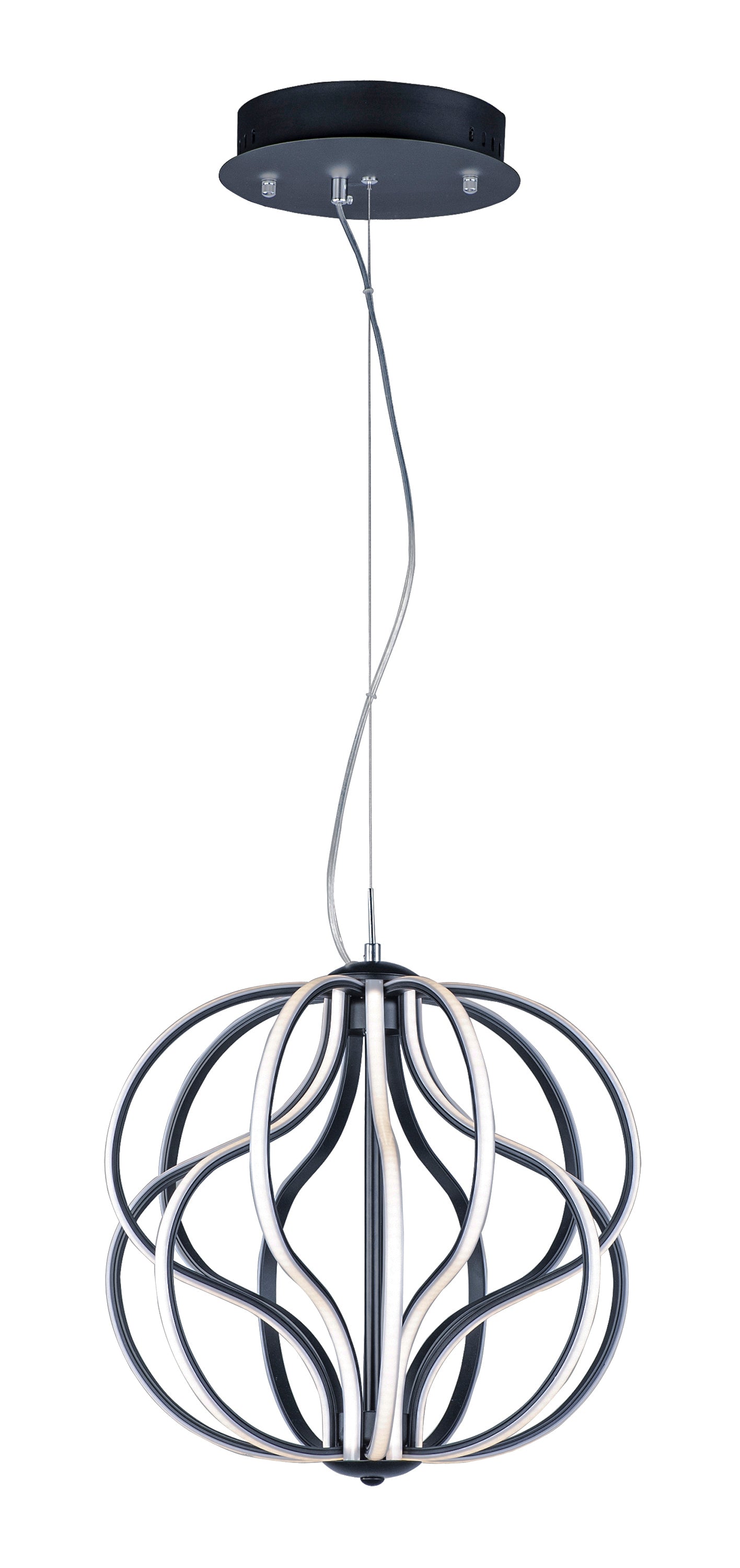 AURA Suspension simple Noir DEL INTÉGRÉ - E21174-BK | MAXIM/ET2