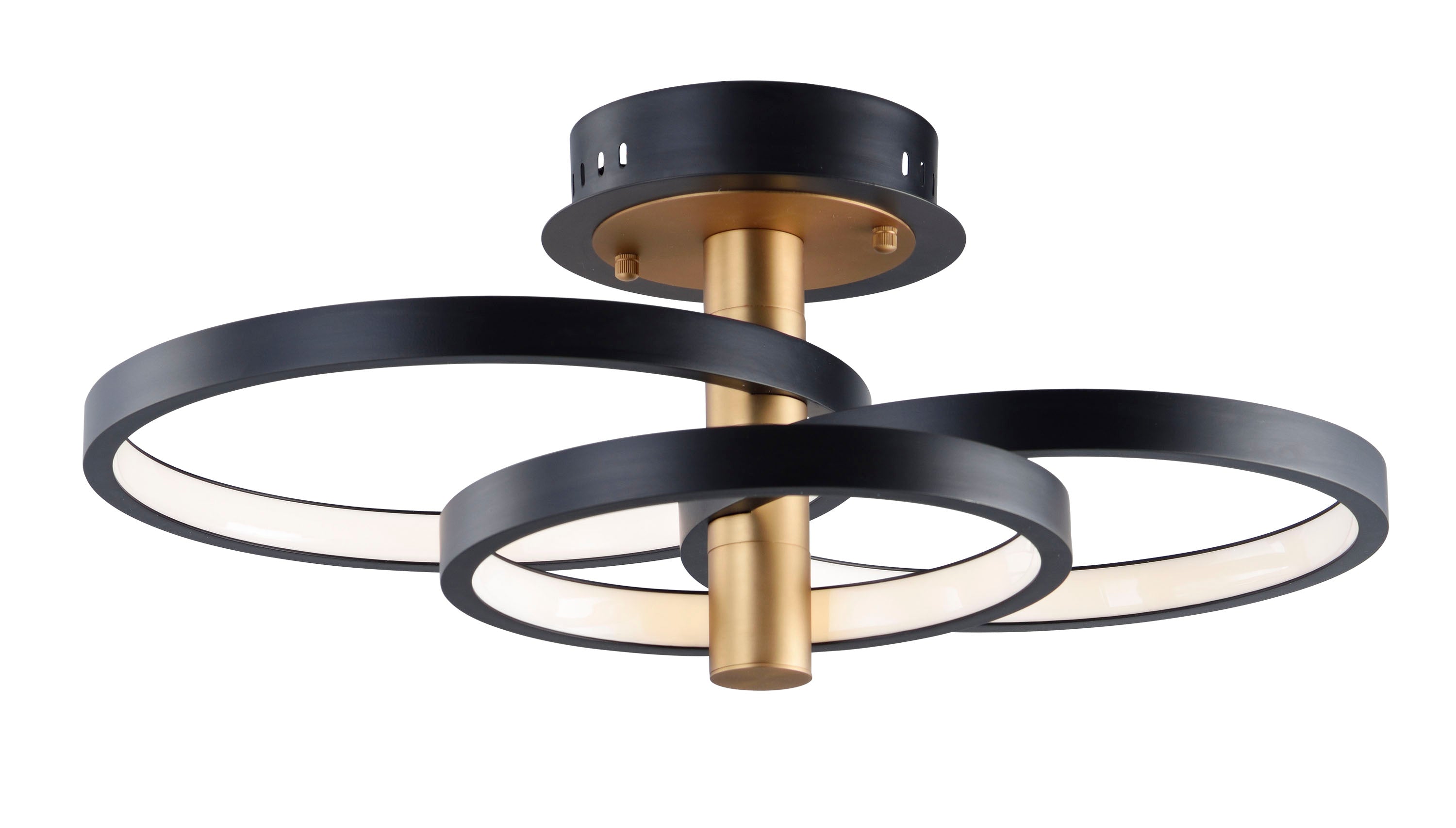HOOPLA Semi-Flush mount Black, Gold INTEGRATED LED - E24323-BKGLD | MAXIM/ET2