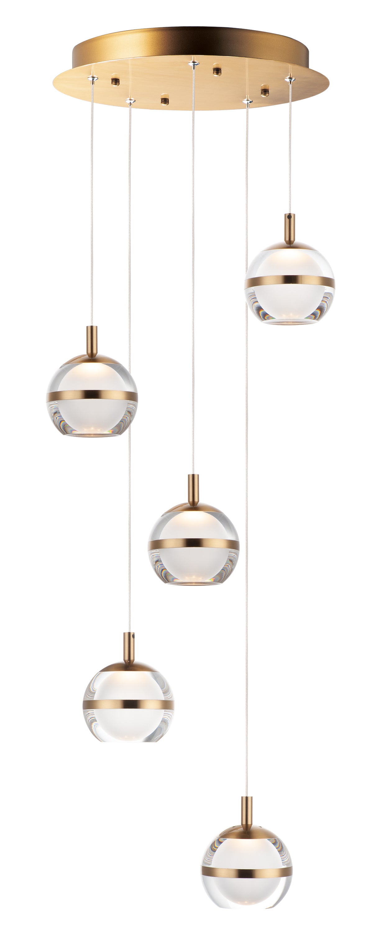 SWANK Pendant Gold INTEGRATED LED - E24595-93NAB | MAXIM/ET2
