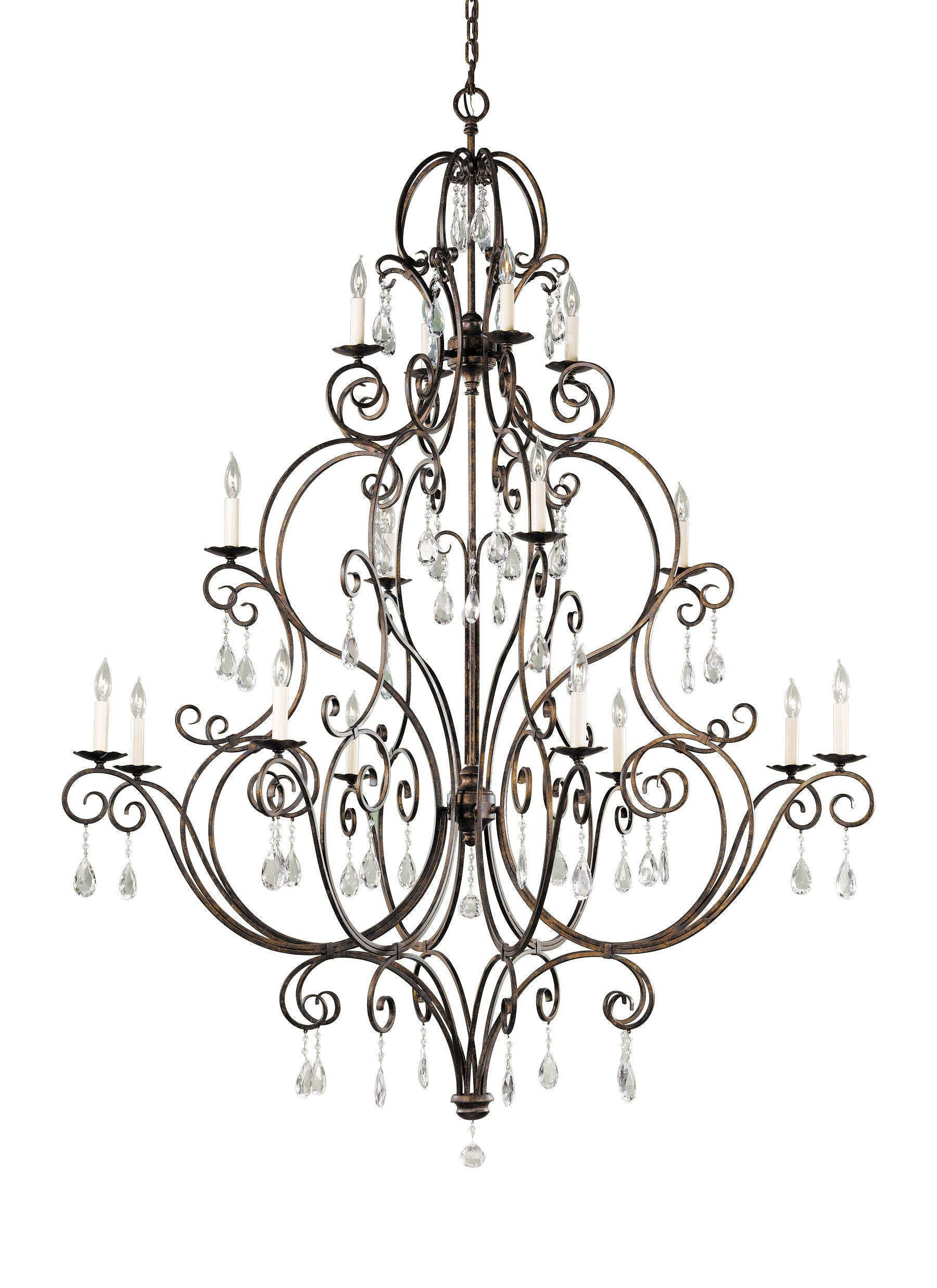 Chateau Chandelier Bronze, Cristal - F2110/8+4+4MBZ | GENERATION-LIGHTING