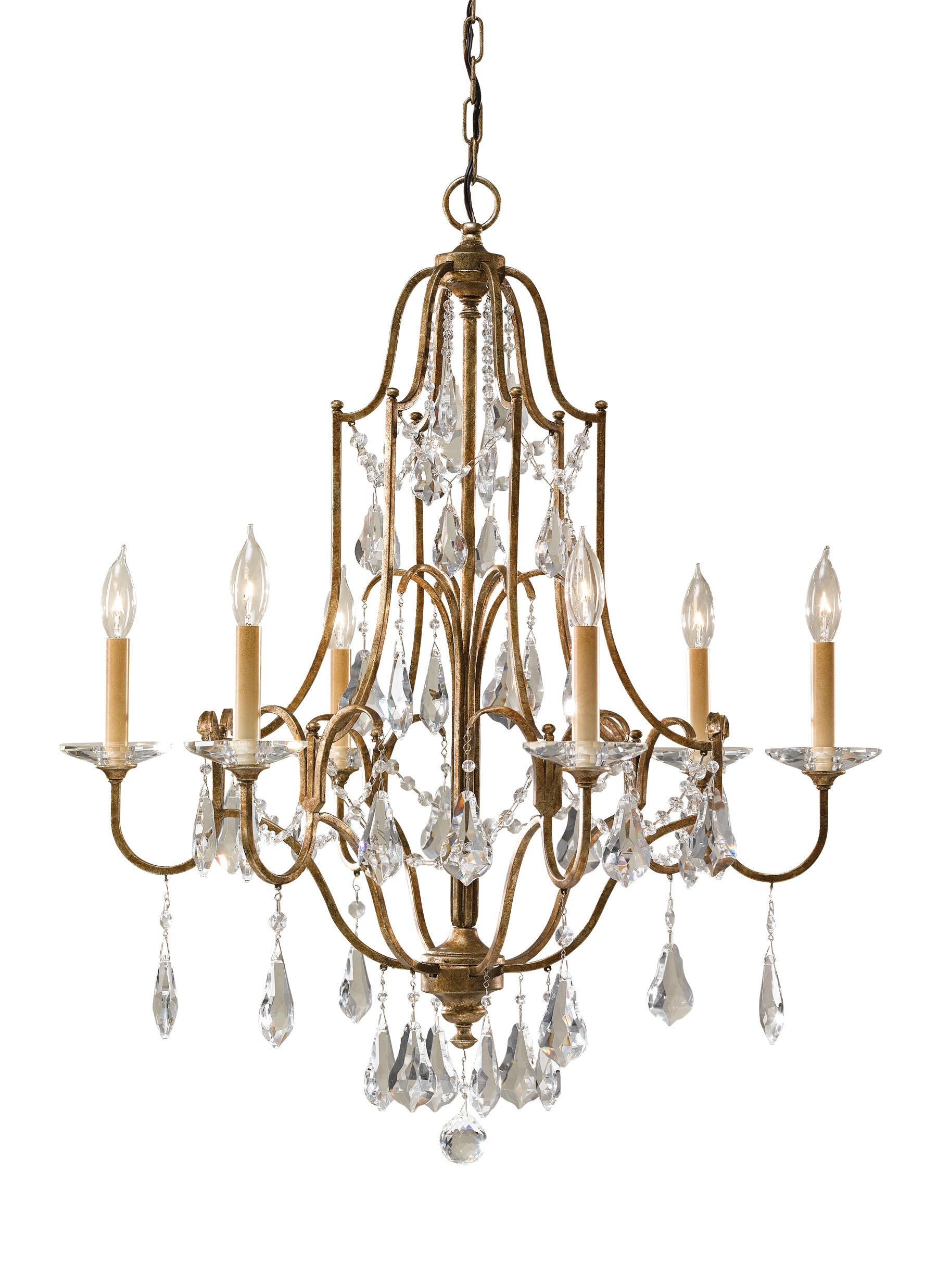 Valentina Chandelier Bronze, Crystal - F2478/6OBZ | FEISS