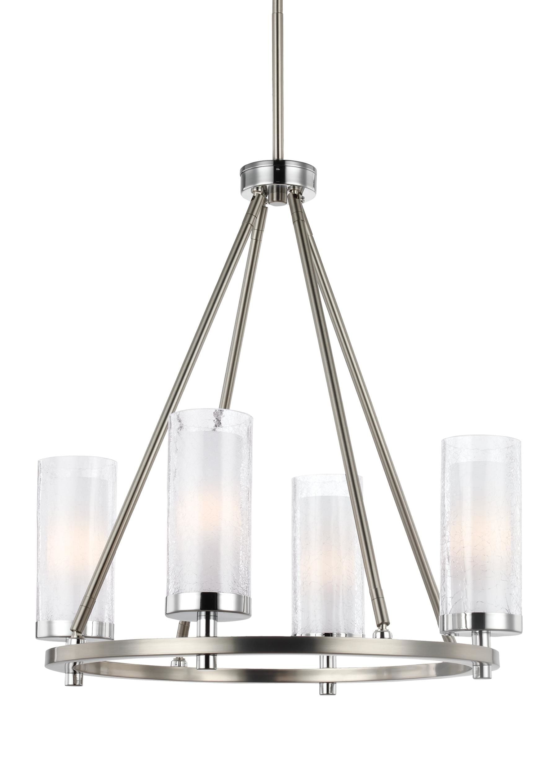 Jonah Chandelier Stainless steel, Chrome INTEGRATED LED - F2984/4SN/CH | FEISS
