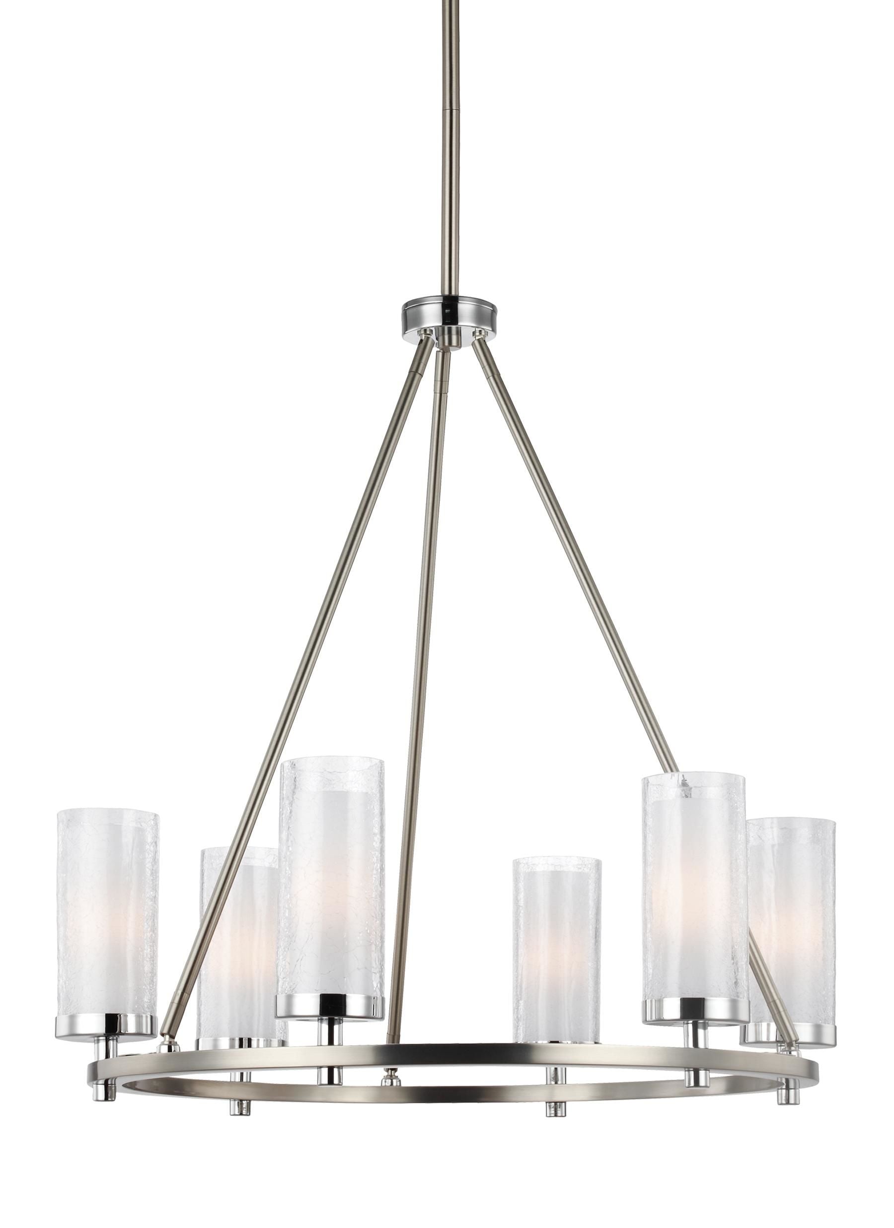 Jonah Chandelier Stainless steel, Chrome INTEGRATED LED - F2985/6SN/CH | FEISS