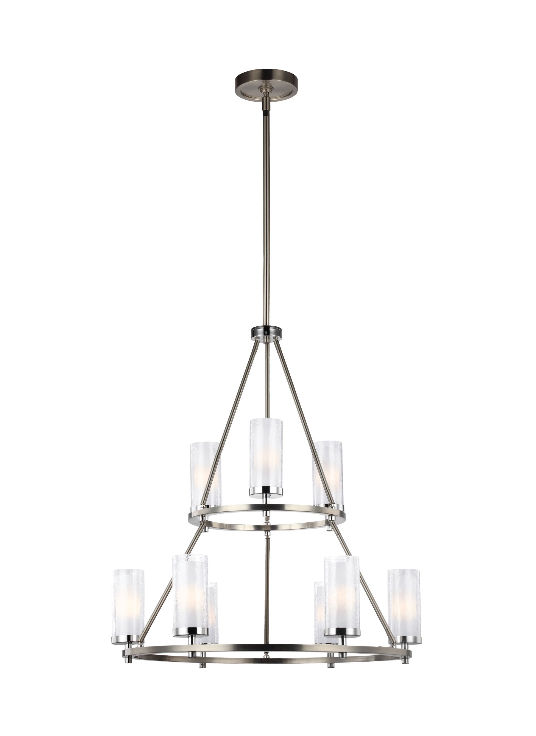 Jonah Chandelier Nickel, Chrome DEL INTÉGRÉ - F2987/9SN/CH | GENERATION LIGHTING