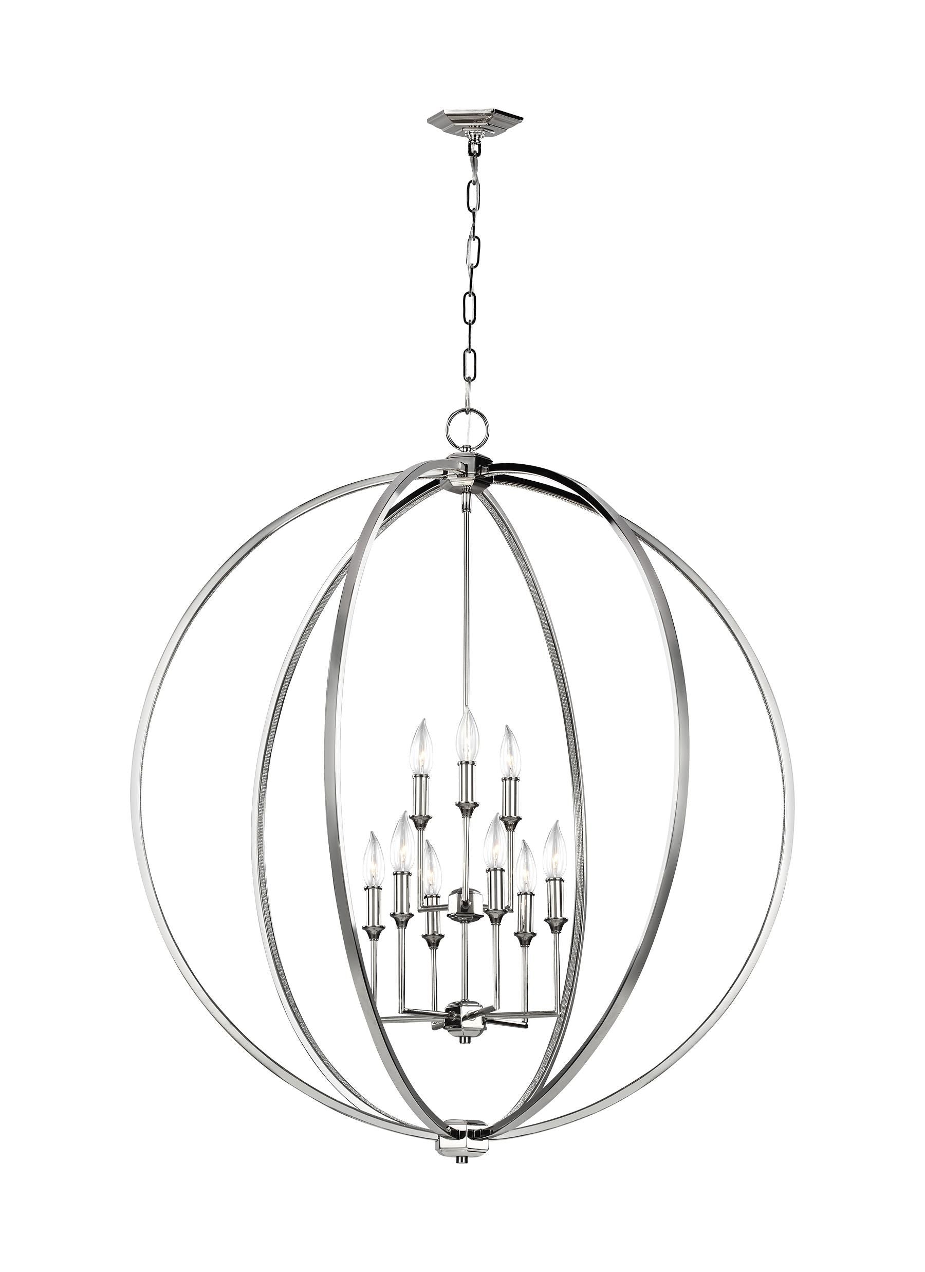 Corinne Chandelier Nickel - F3058/9PN | GENERATION-LIGHTING