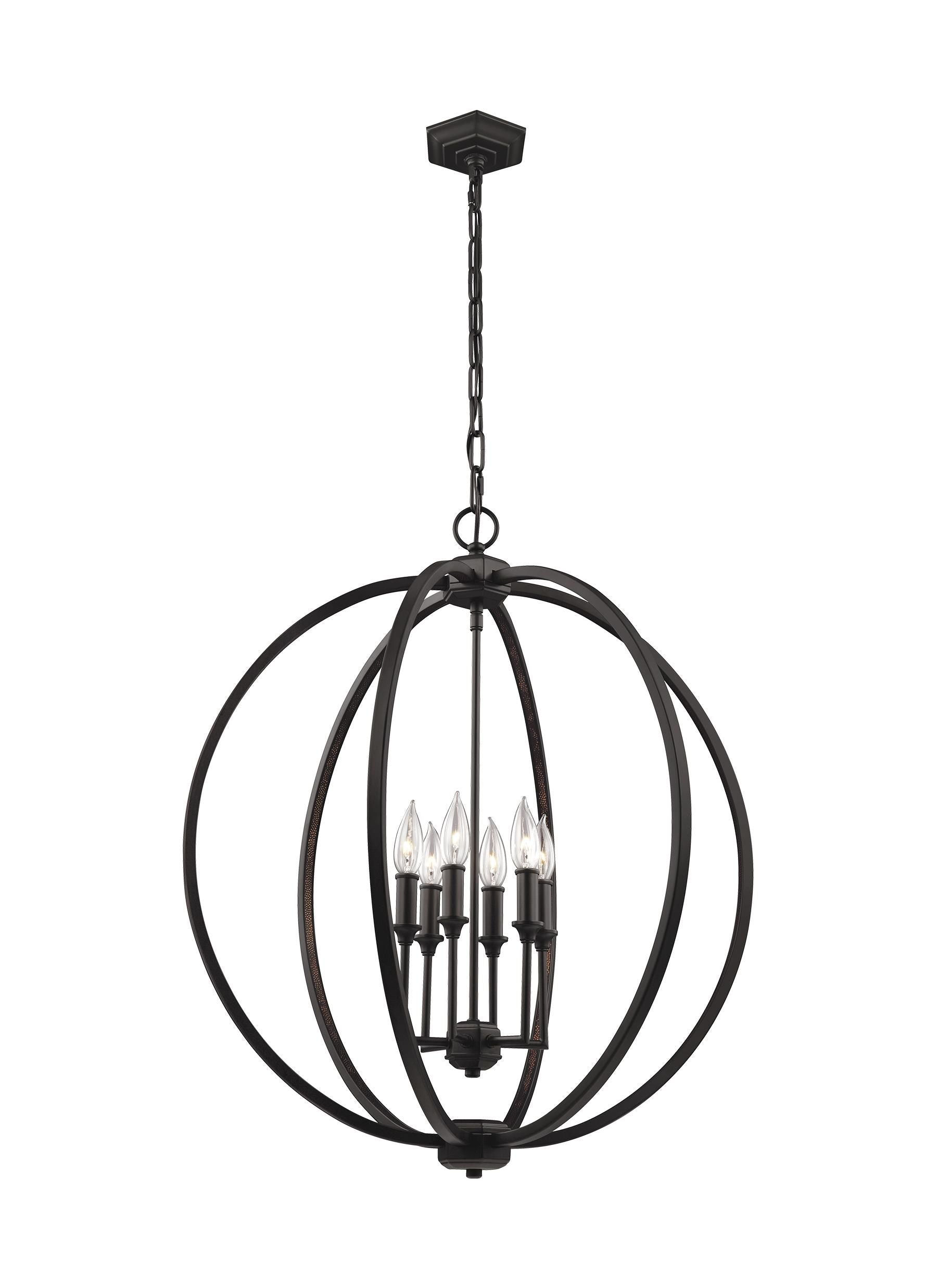 Corinne Chandelier Bronze - F3061/6ORB | GENERATION-LIGHTING