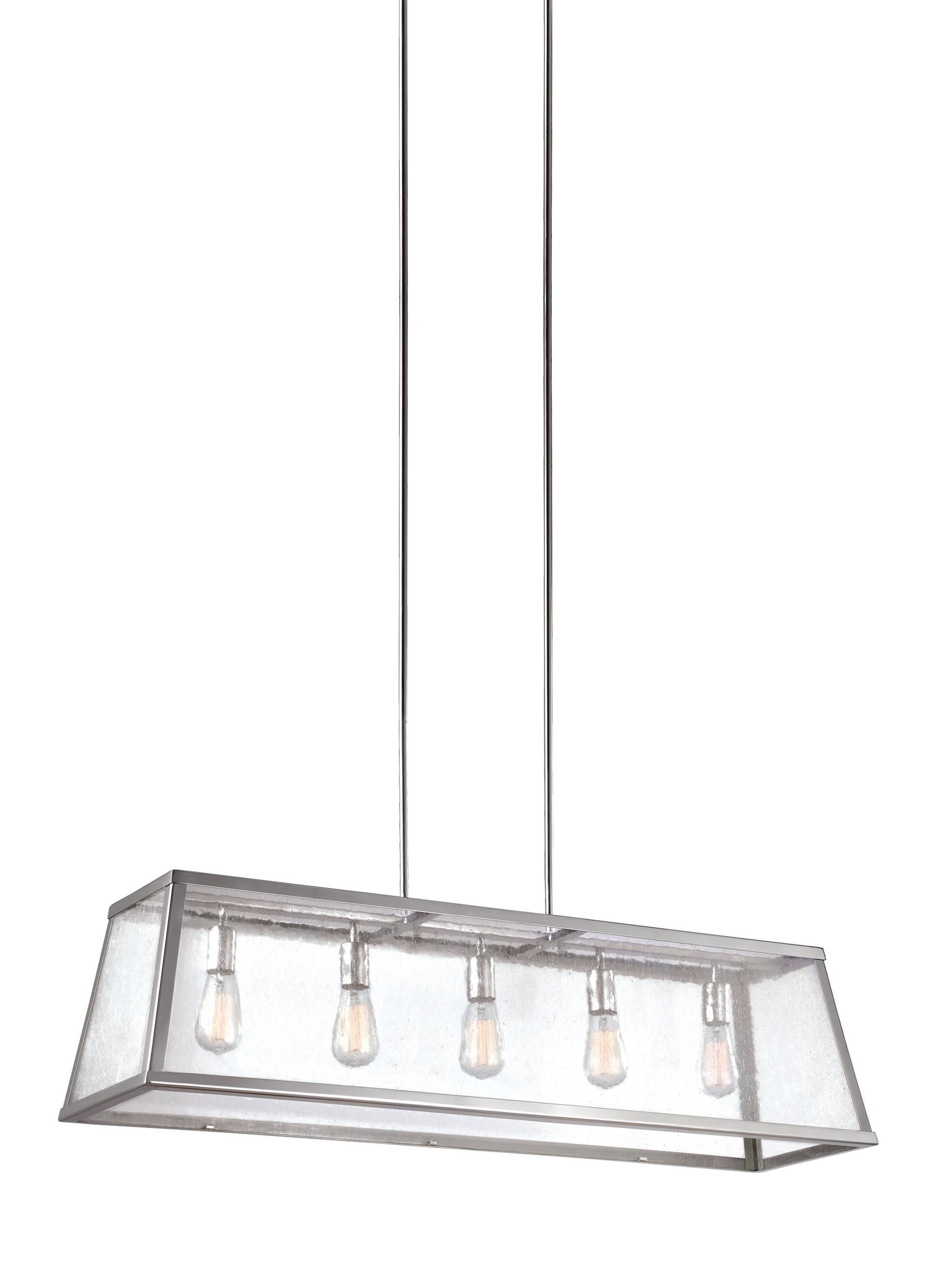 Harrow Chandelier Nickel - F3073/5PN | GENERATION-LIGHTING