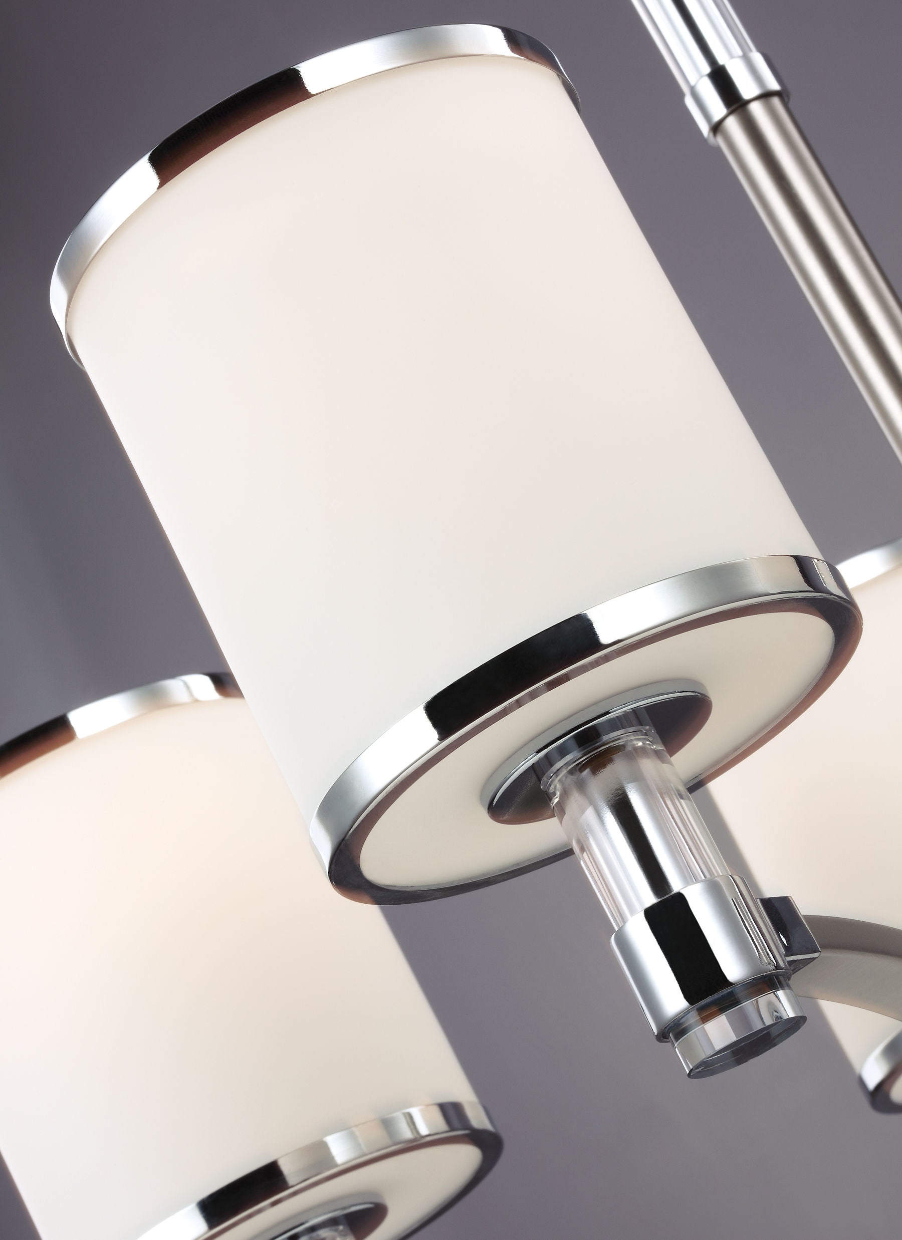 Prospect Park Chandelier Nickel, Chrome - F3084/5SN/CH | GENERATION LIGHTING