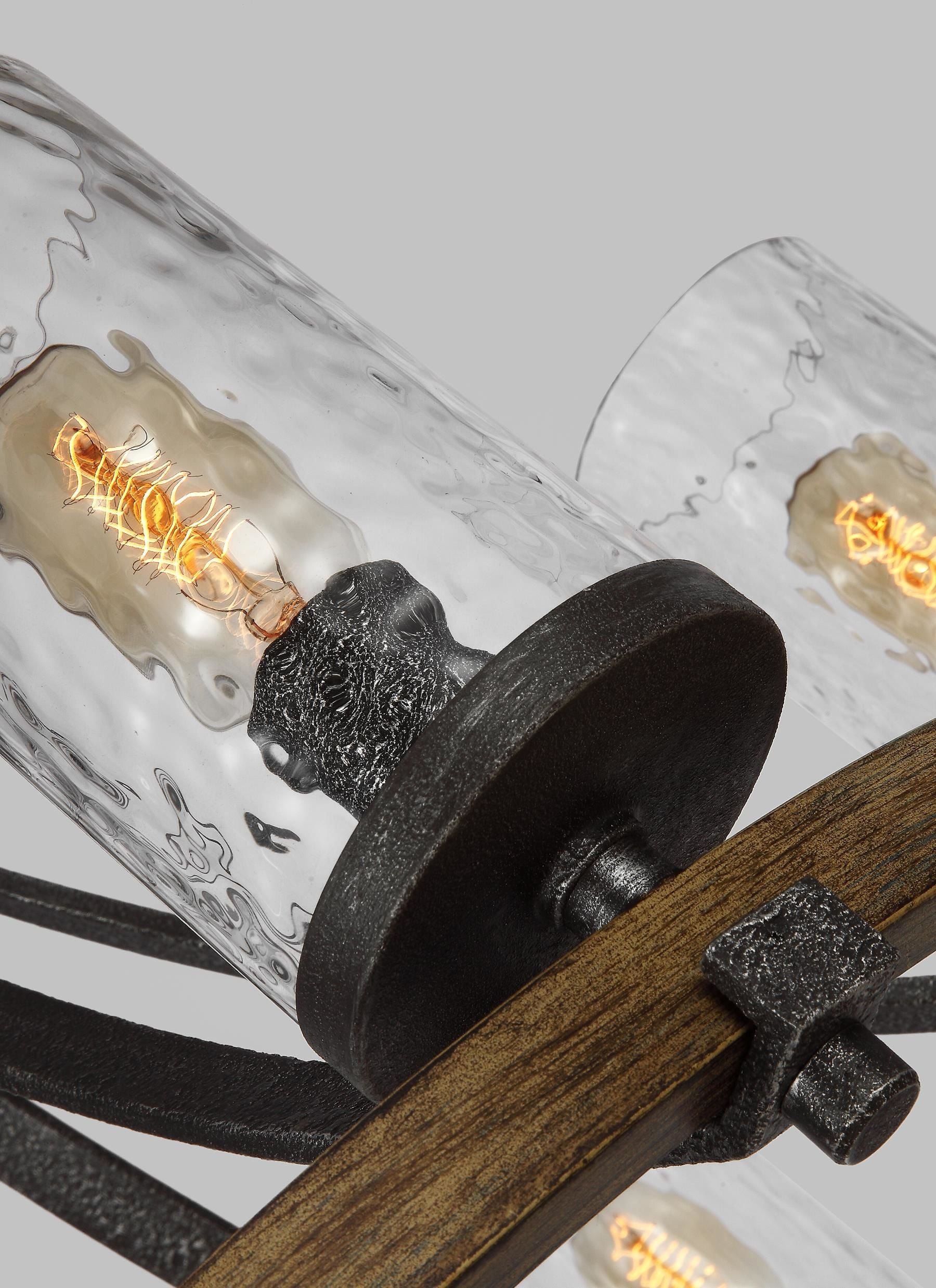 Angelo Chandelier Bois, Noir - F3134/6DWK/SGM | GENERATION LIGHTING