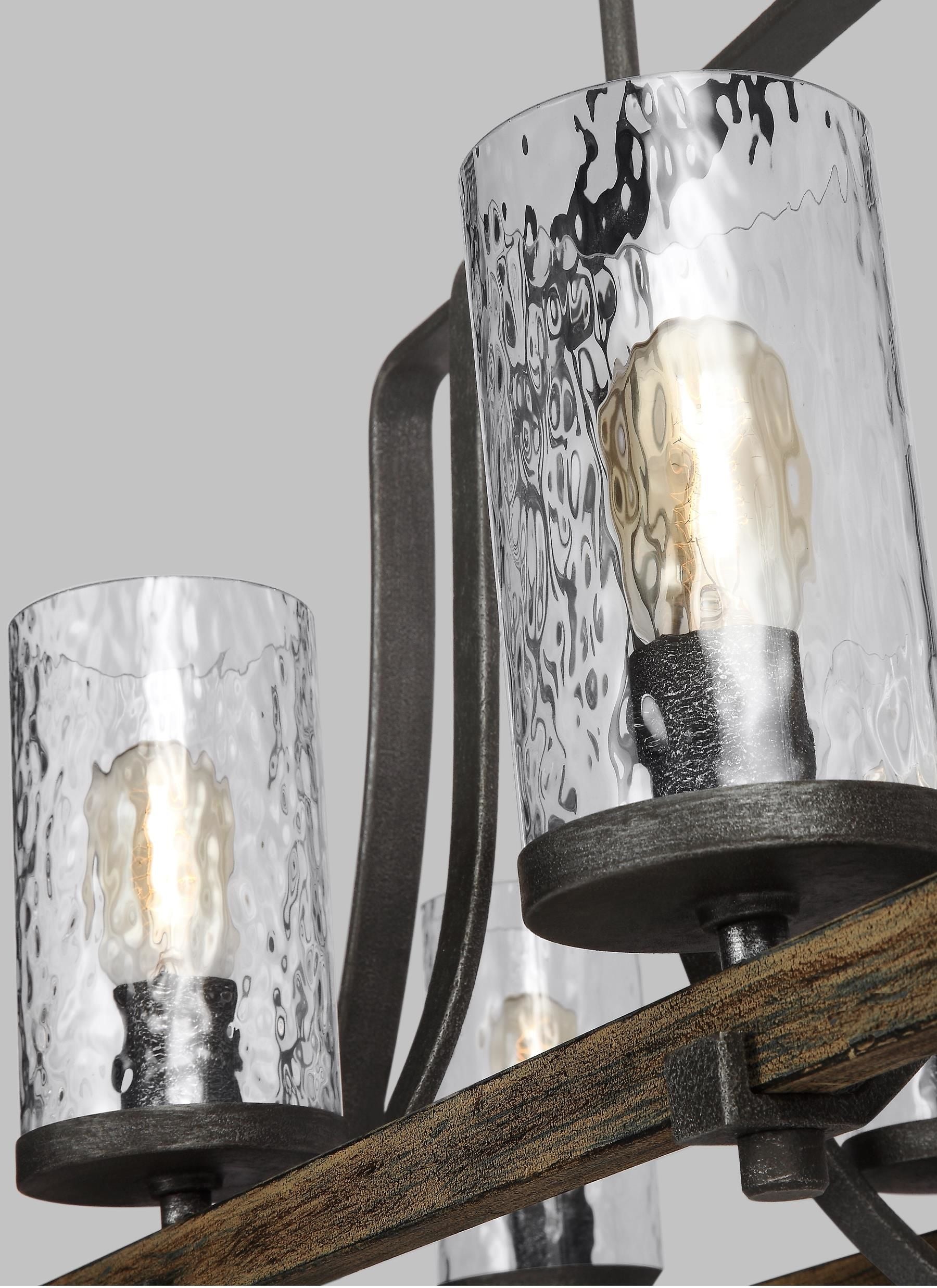 Angelo Chandelier Wood, Black - F3136/8DWK/SGM | FEISS