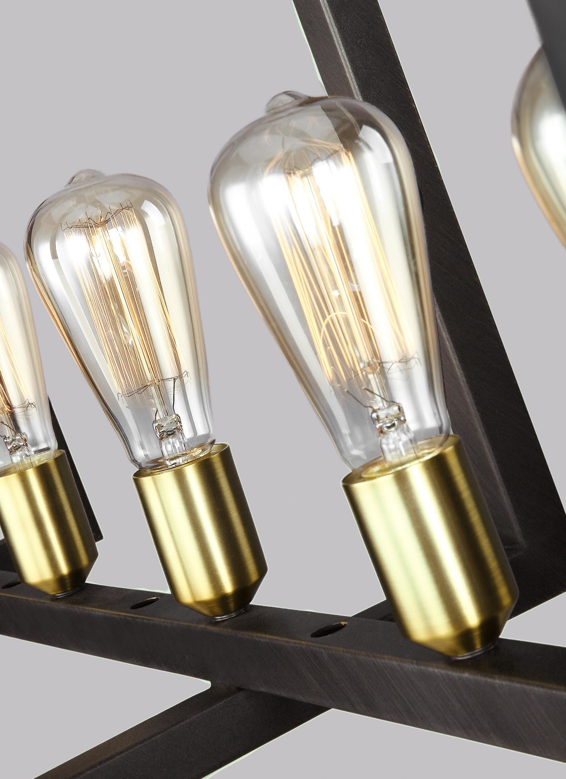 Finnegan Chandelier Bronze - F3148/7NWB | FEISS