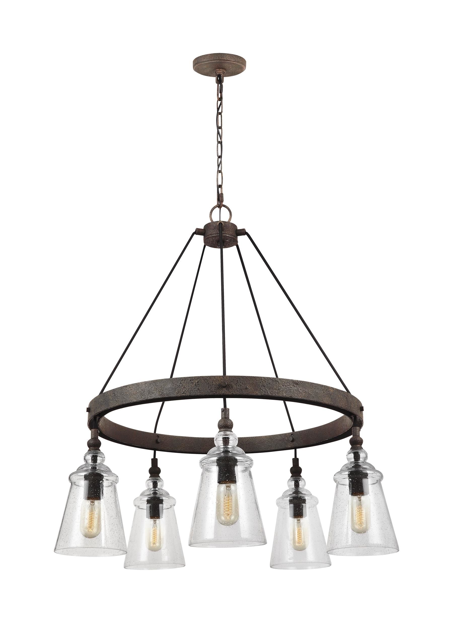 Loras Chandelier Bronze - F3169/5DWI | GENERATION-LIGHTING