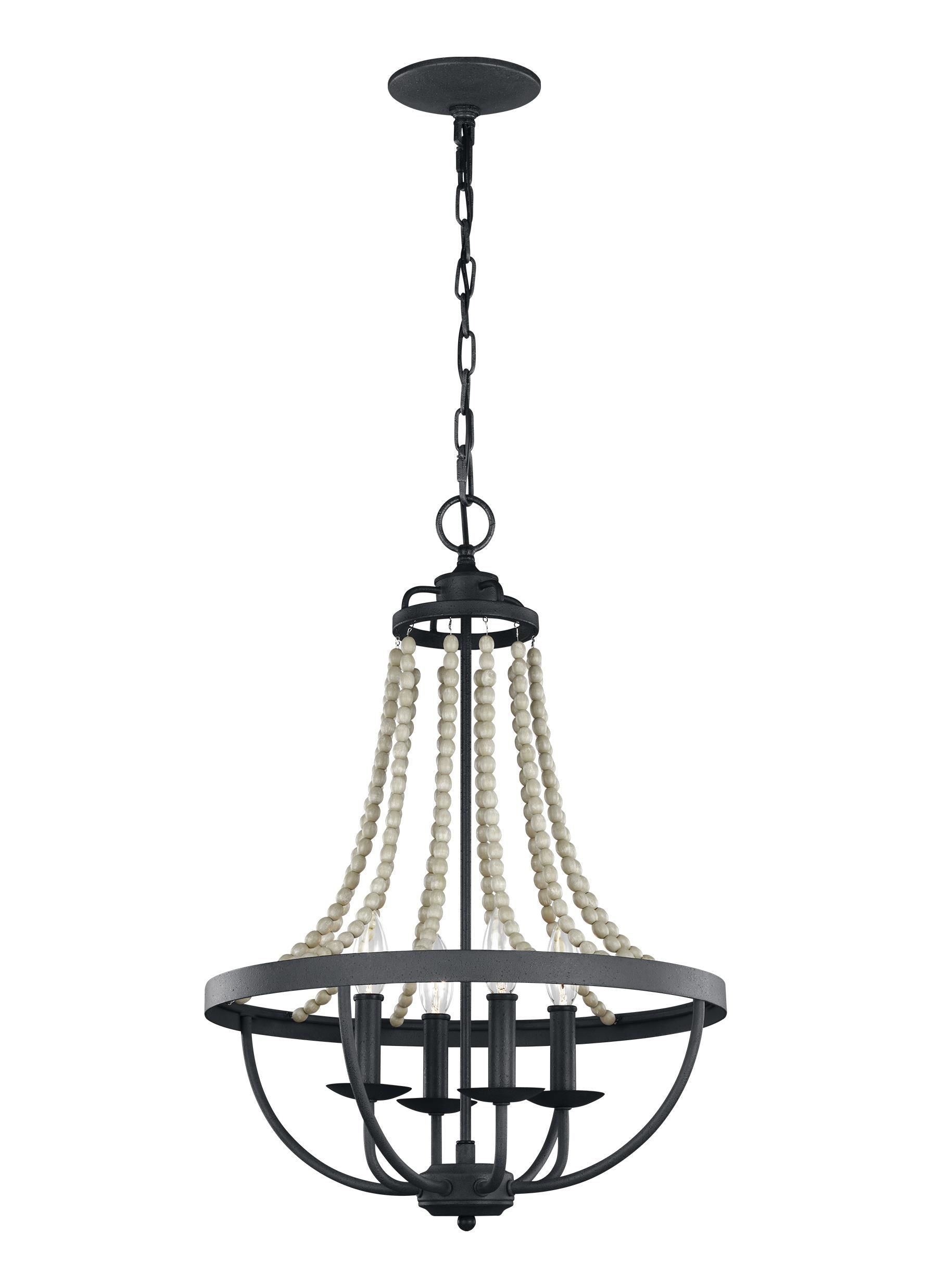 Nori Chandelier Wood, Black - F3187/4DWZ/DWG | FEISS