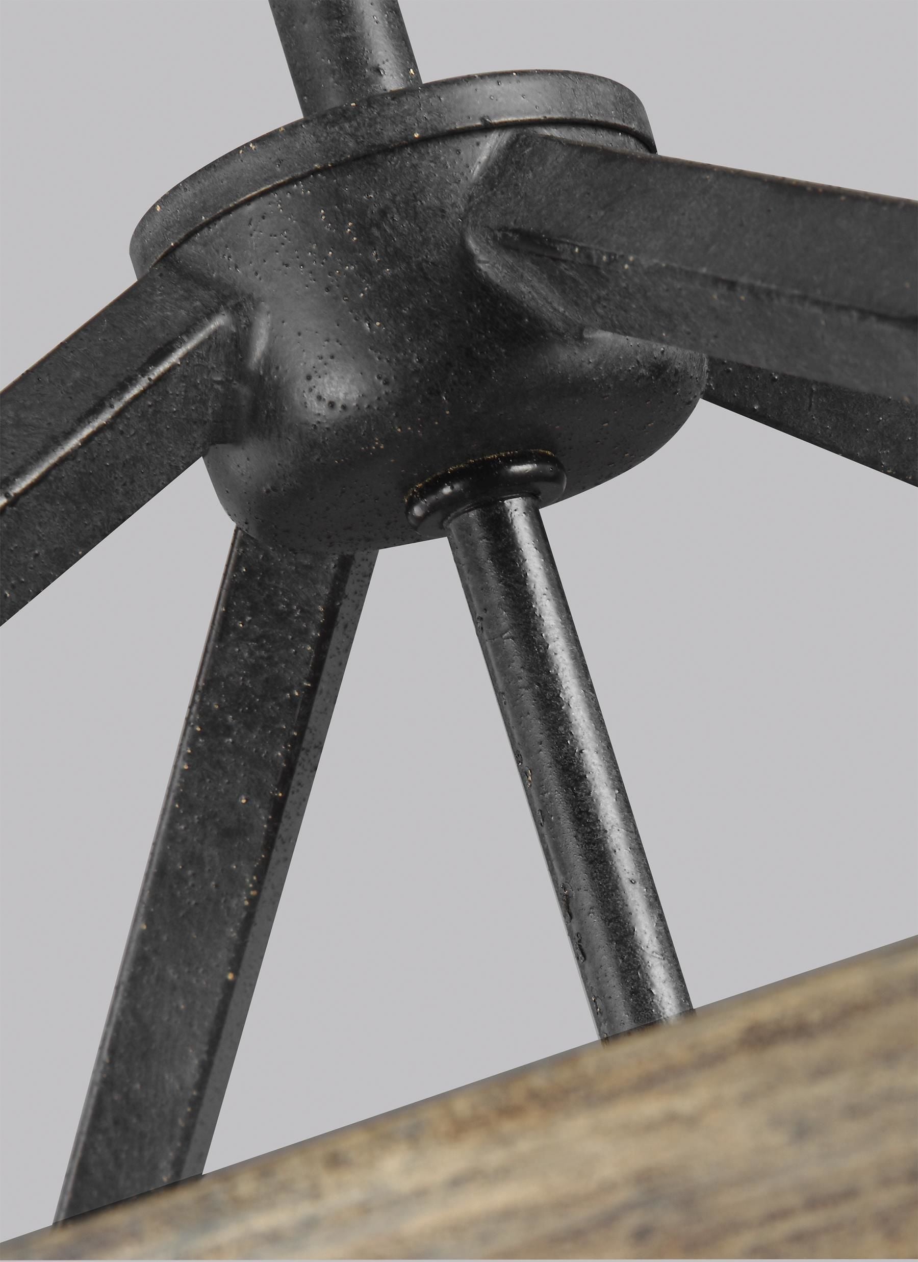 Gannet Chandelier Bois, Noir - F3190/4WOW/AF | GENERATION LIGHTING